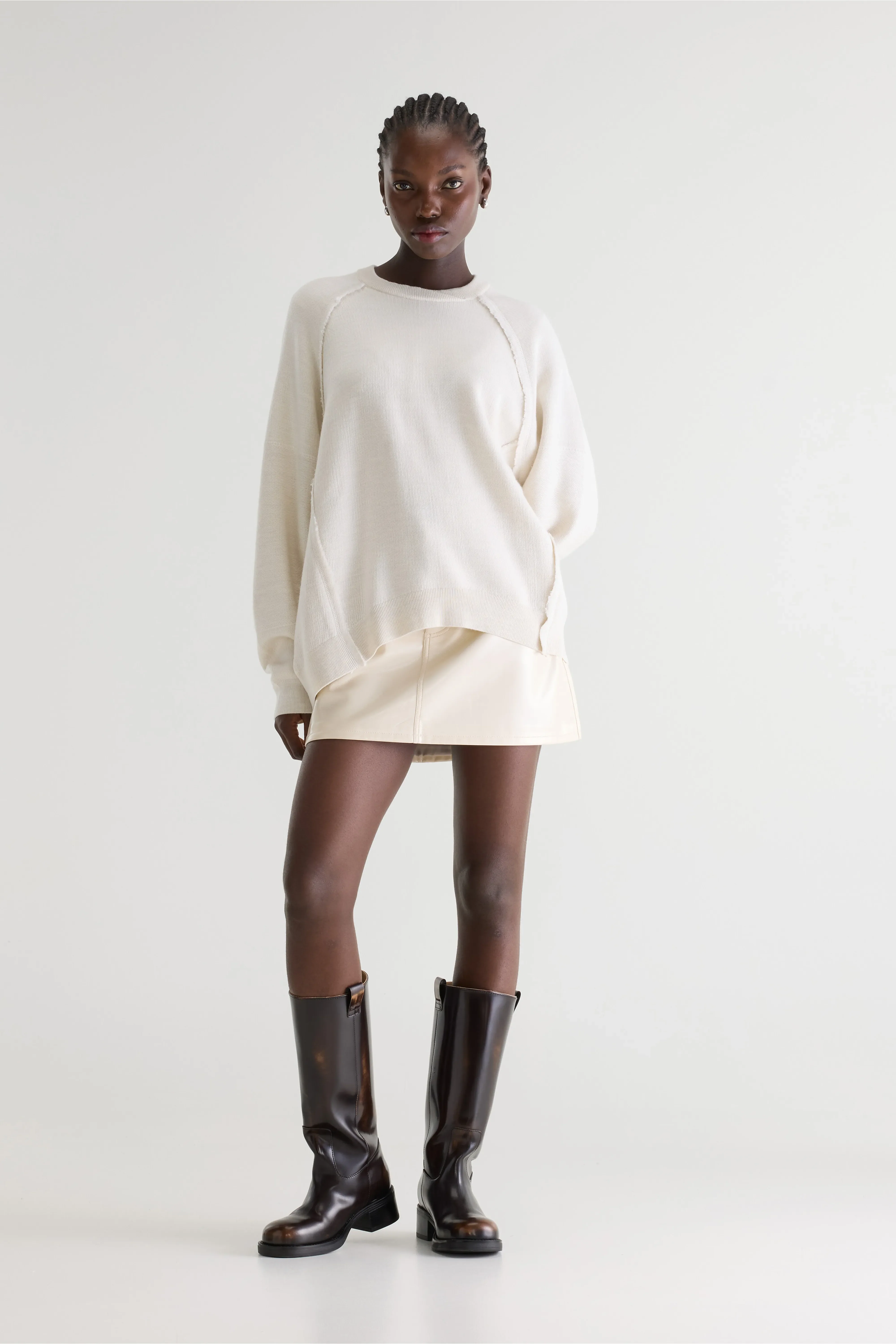 Deno crewneck sweater (261 / W / OYSTER) - Image 3