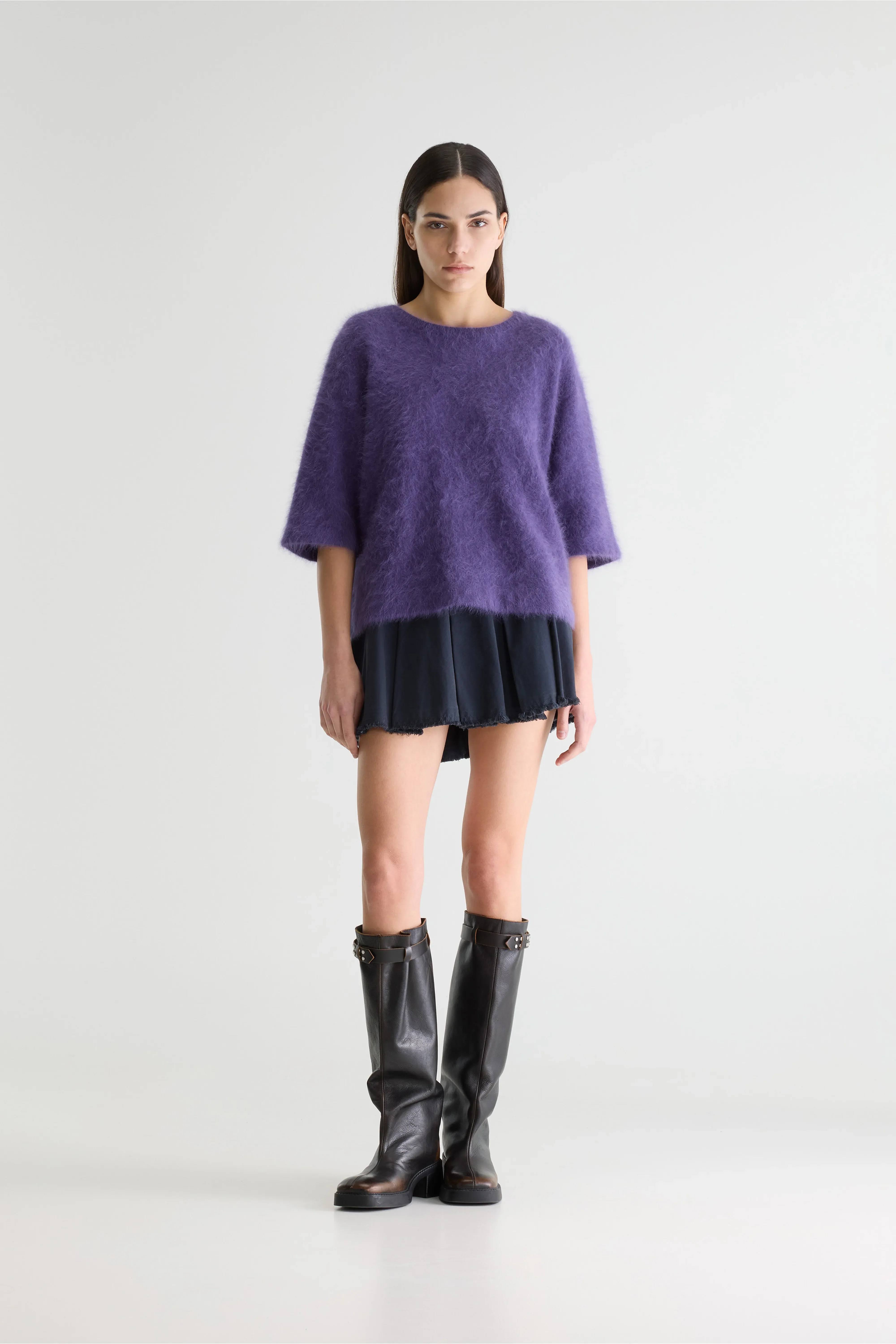 Dime angora-blend sweater (261 / W / GRAPE) - Image 3