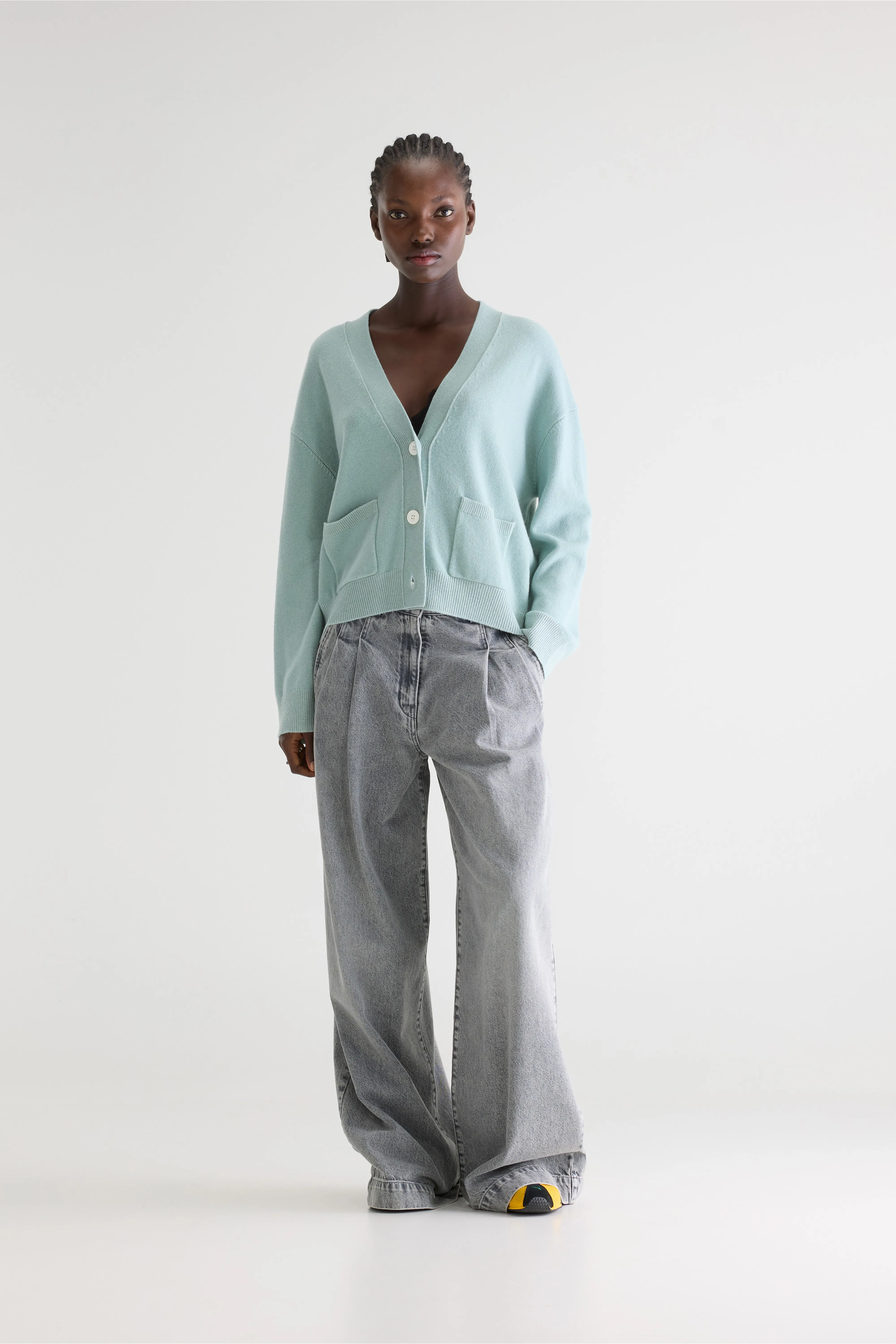 Gakkin boxy cardigan (261 / W / JADEITE) - Image 3