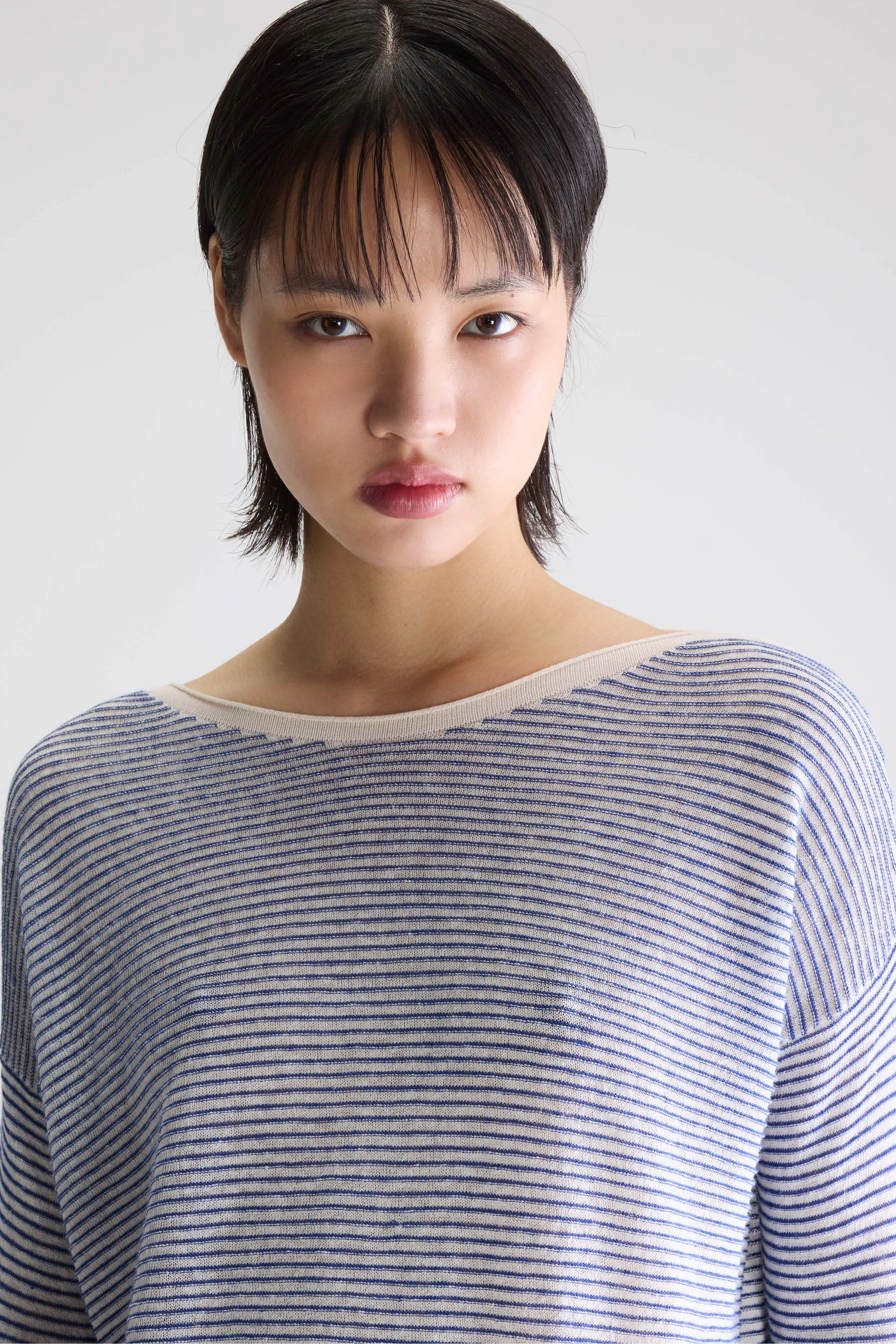 Neep boat-neck sweater (261 / W / STRIPE A) - Image 5