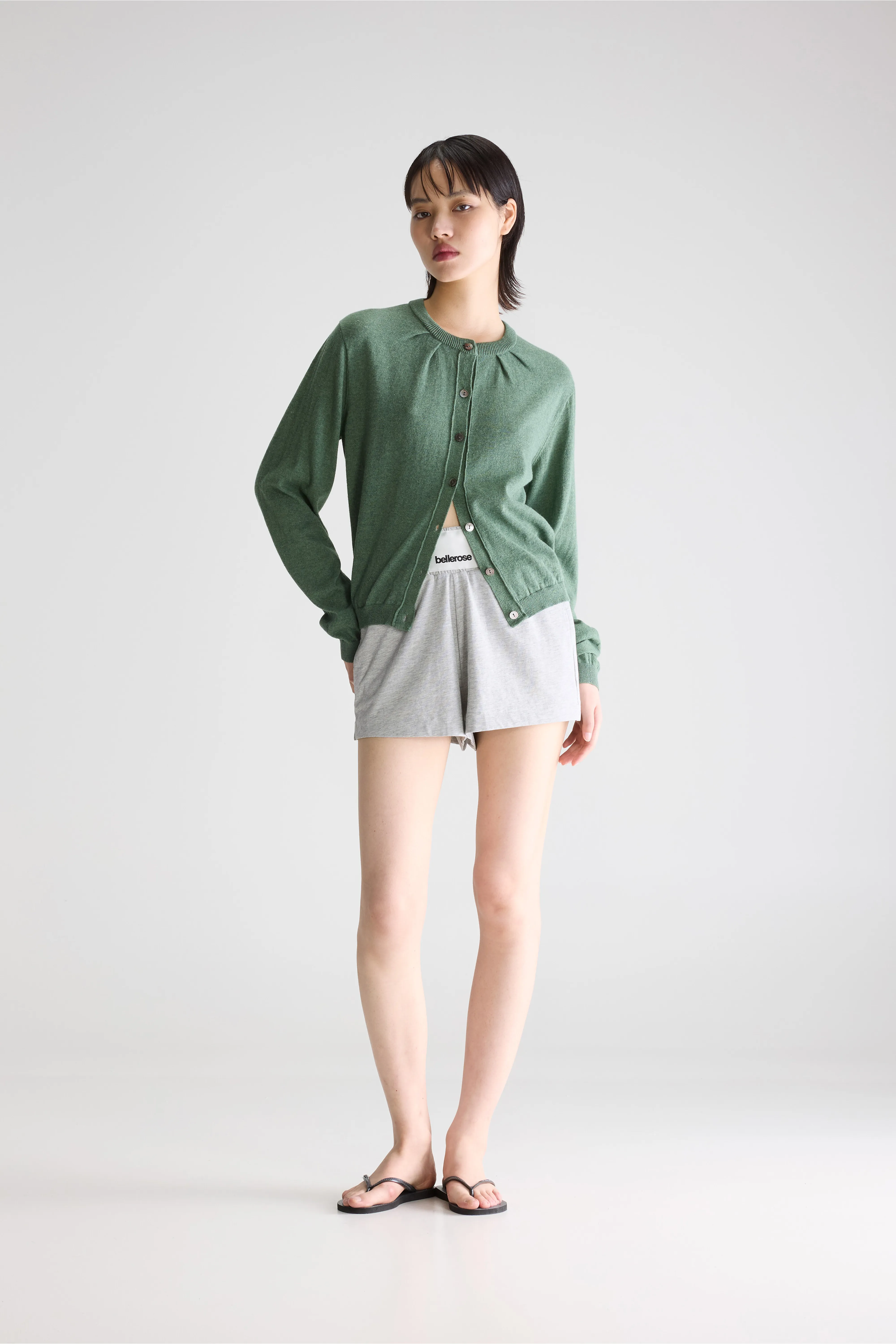 North crewneck cardigan (261 / W / THYME) - Image 3