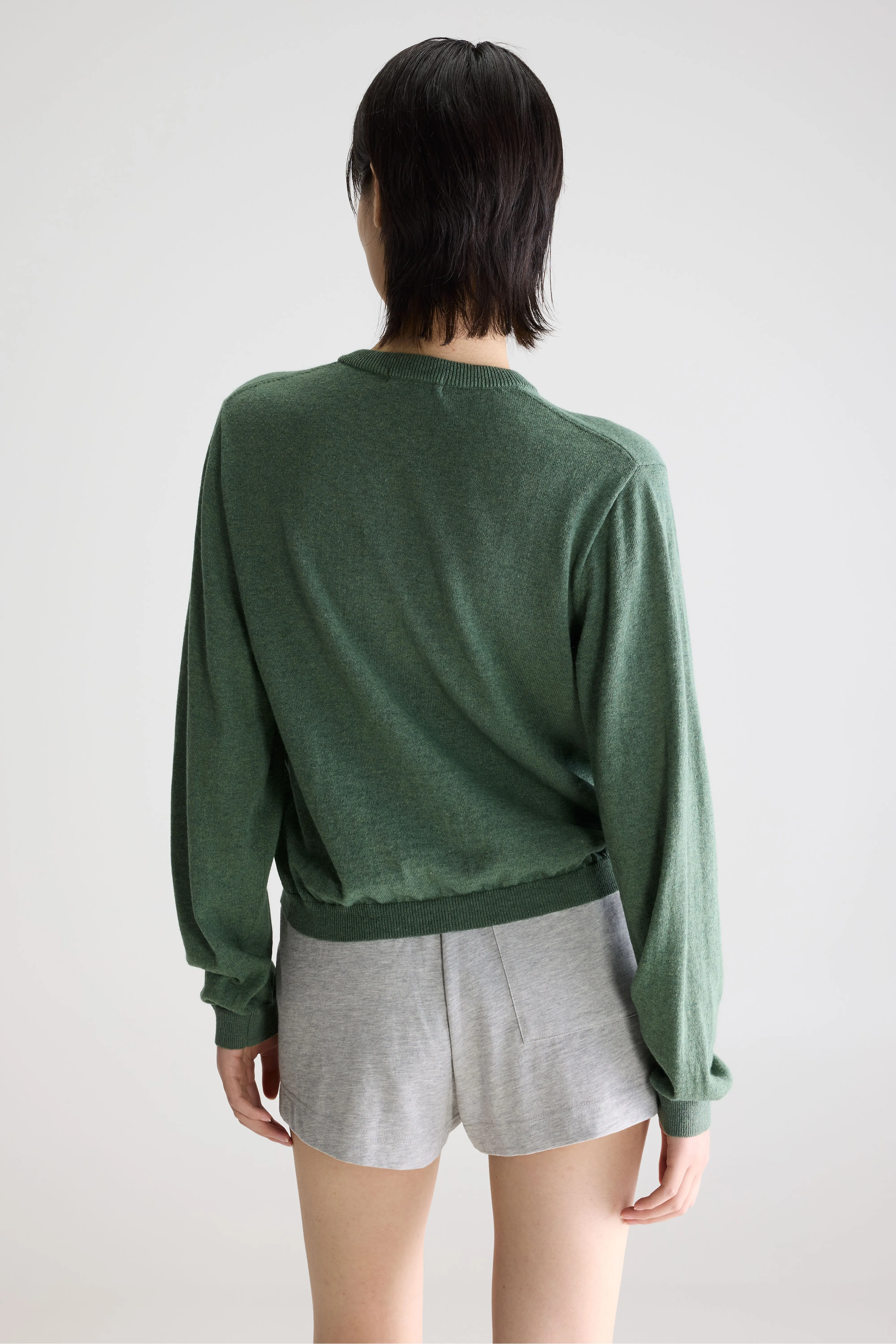 North crewneck cardigan (261 / W / THYME) - Image 4
