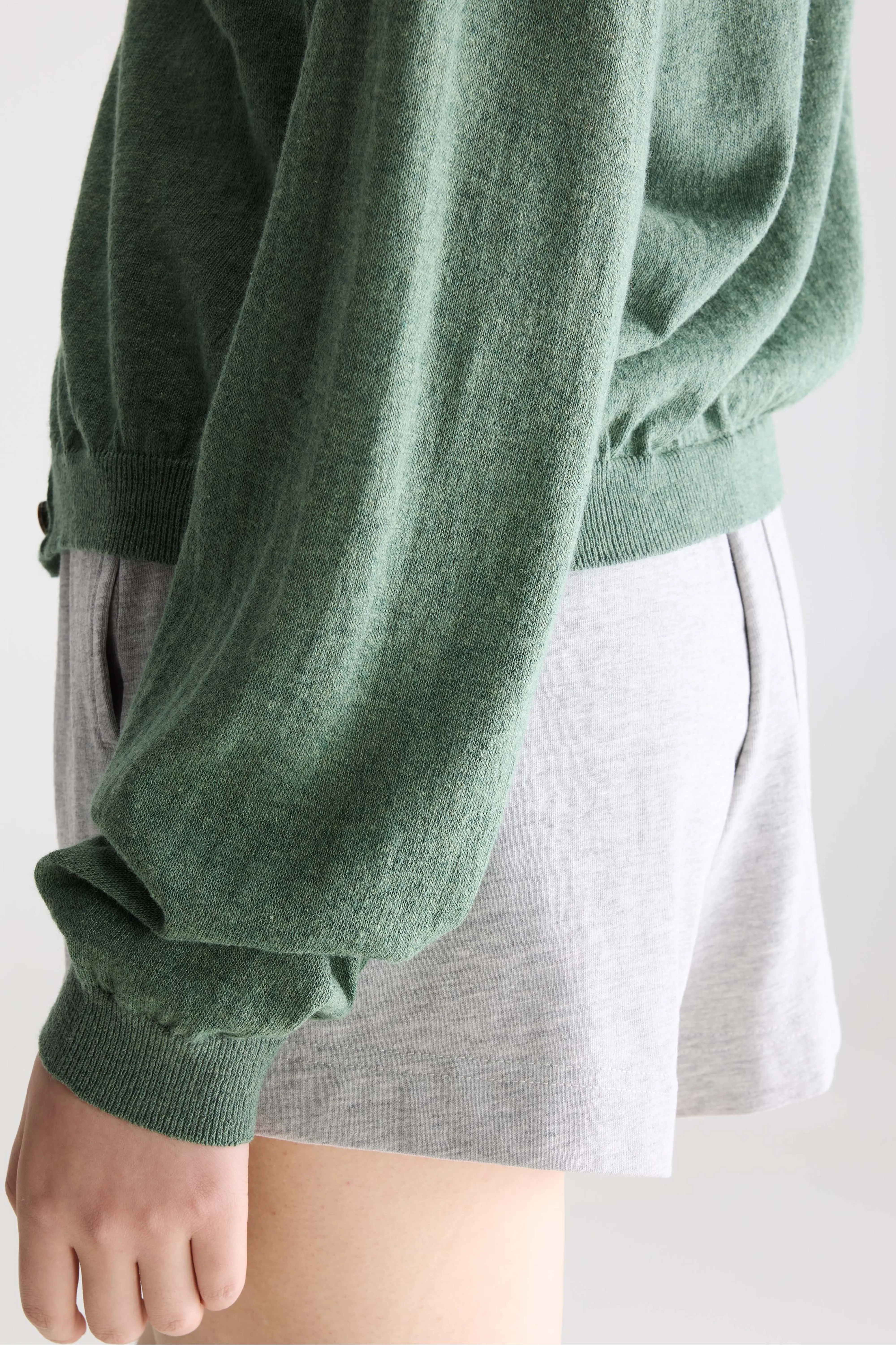 North crewneck cardigan (261 / W / THYME) - Image 5