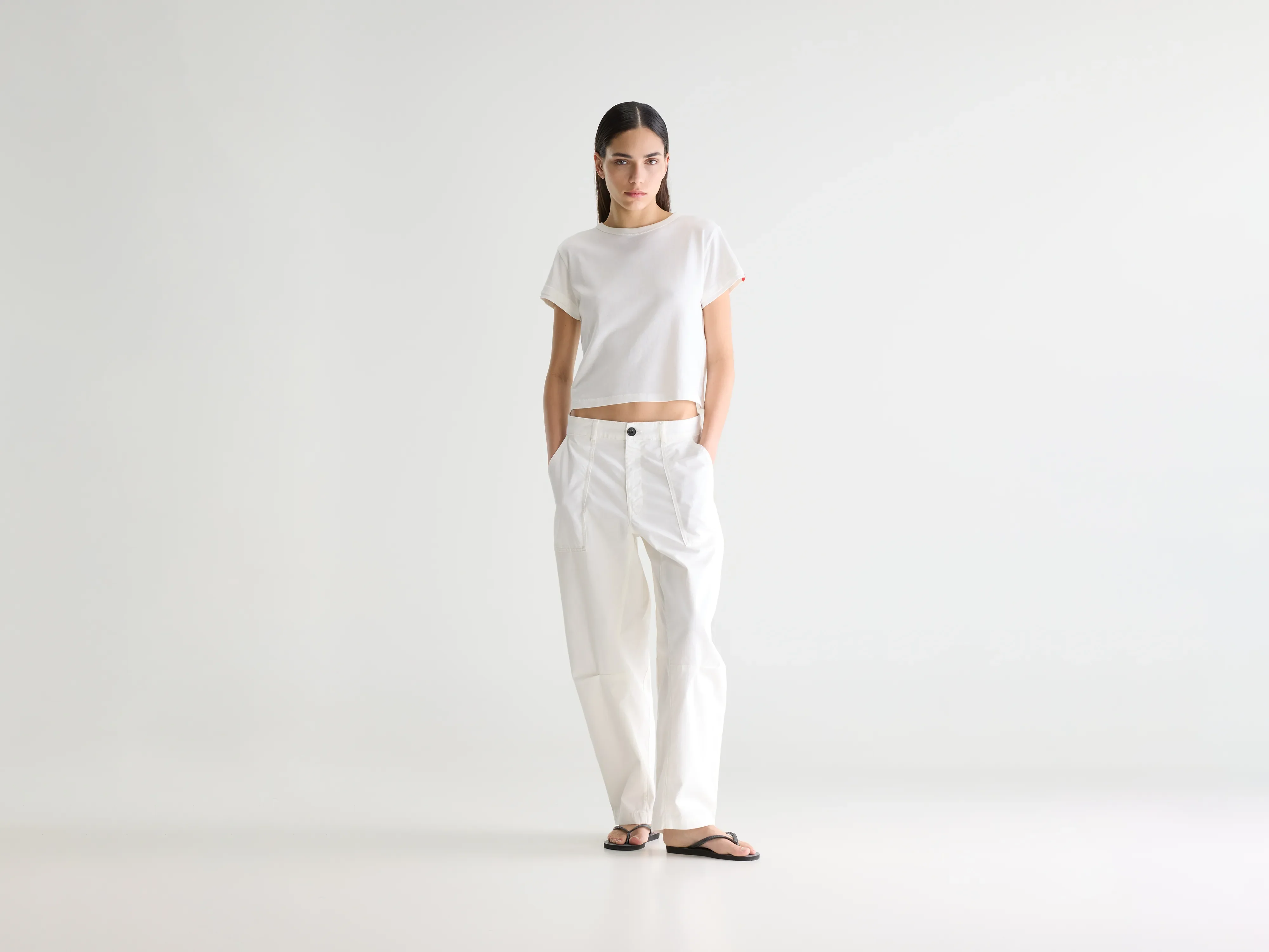 Kiara relaxed trousers (261 / W / WHITE)
