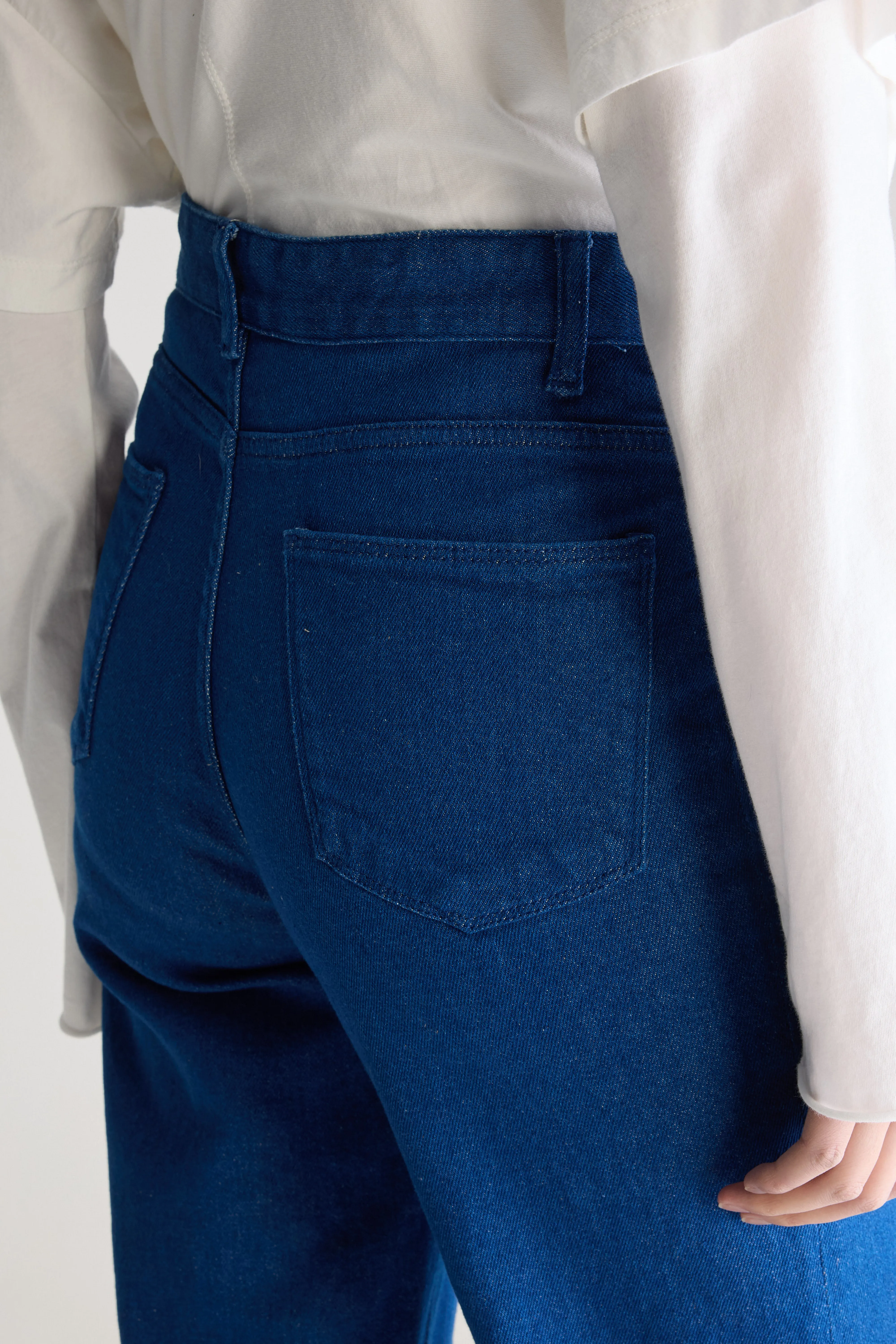 Park flared washed denim trousers (242 / W / ONE WASH) - Image 6