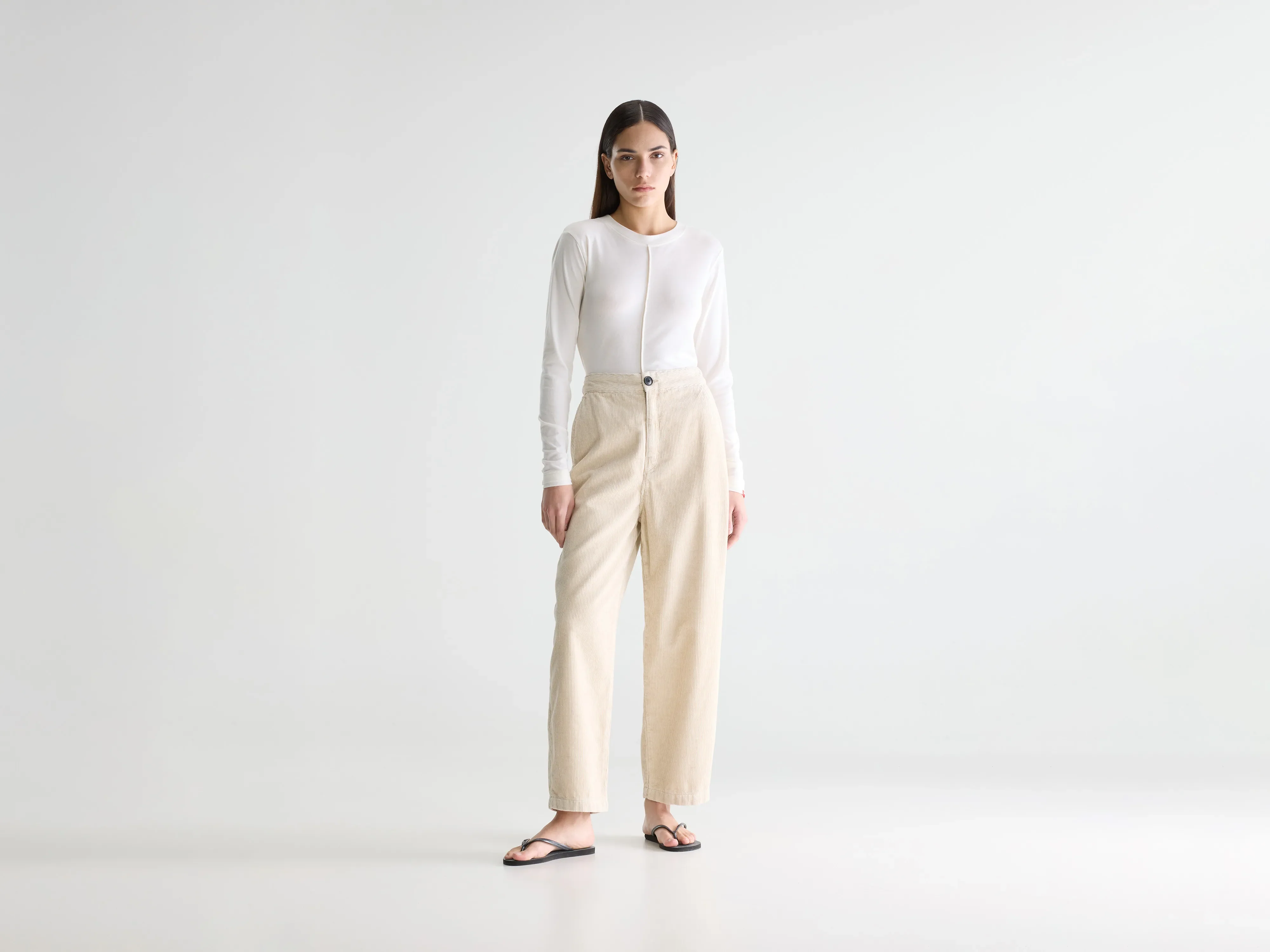 Pasop relaxed ecru trousers (251 / W / CALCAIRE)