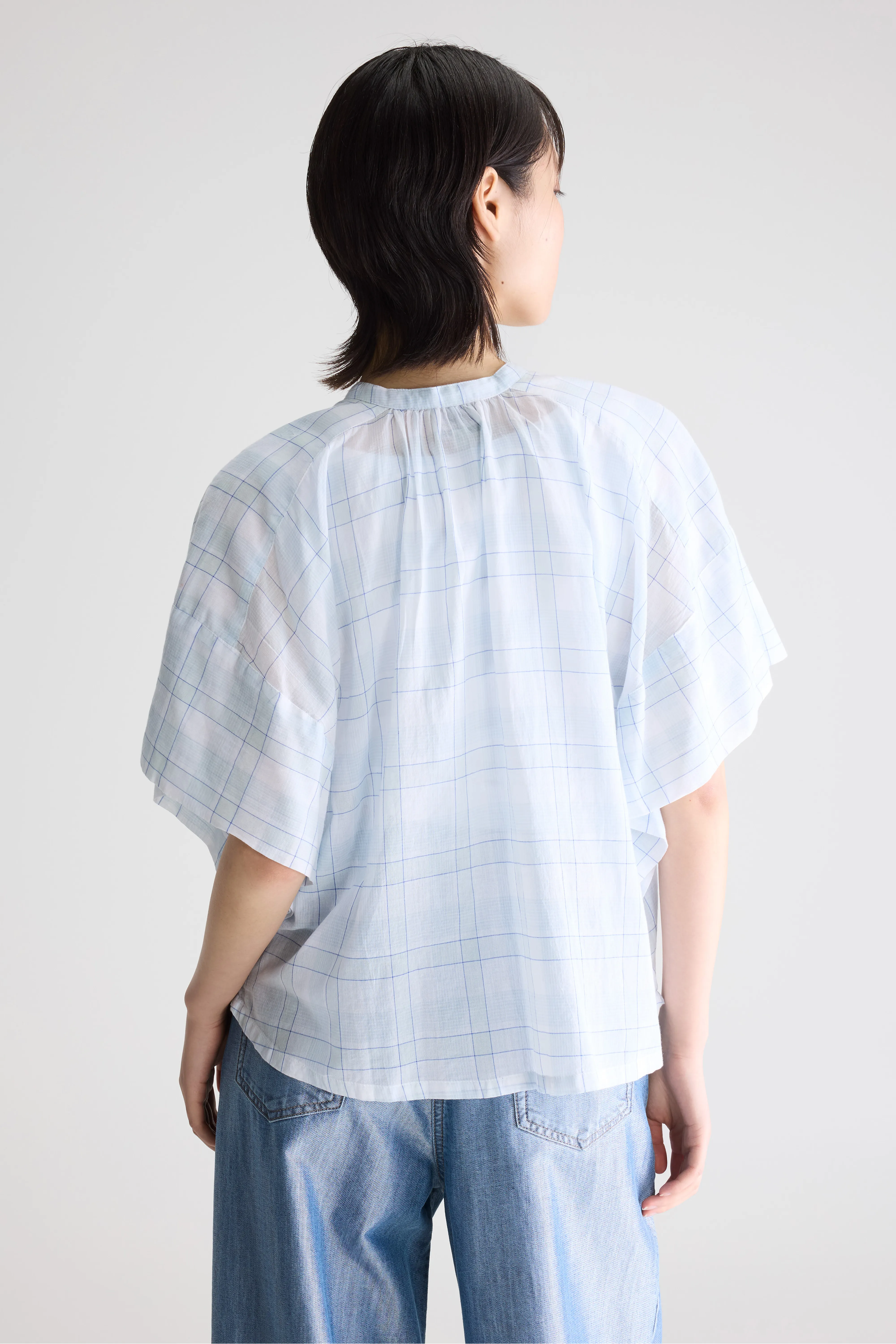Cloe sleeveless shirt (261 / W / CHECK A) - Image 4