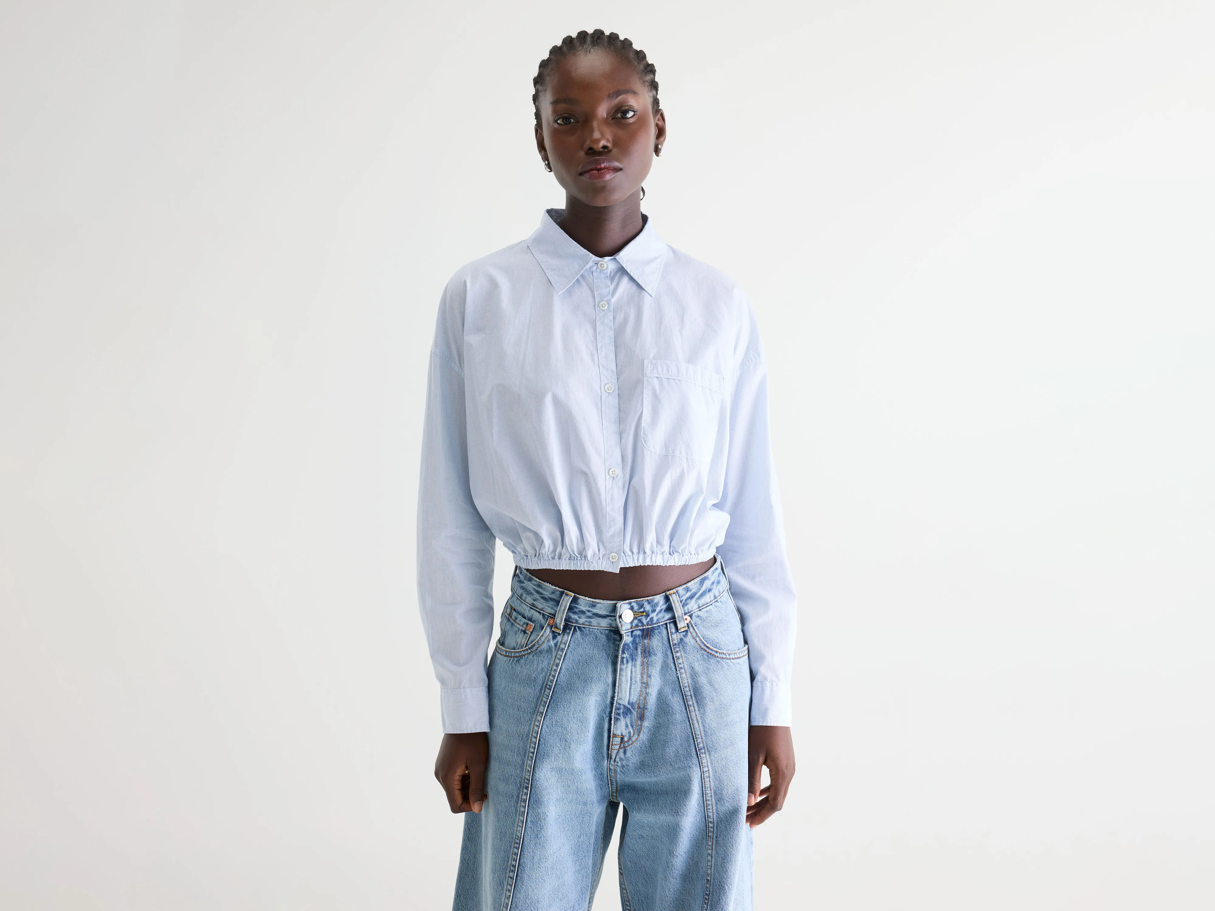 Gemma cropped shirt (261 / W / STRIPE G)
