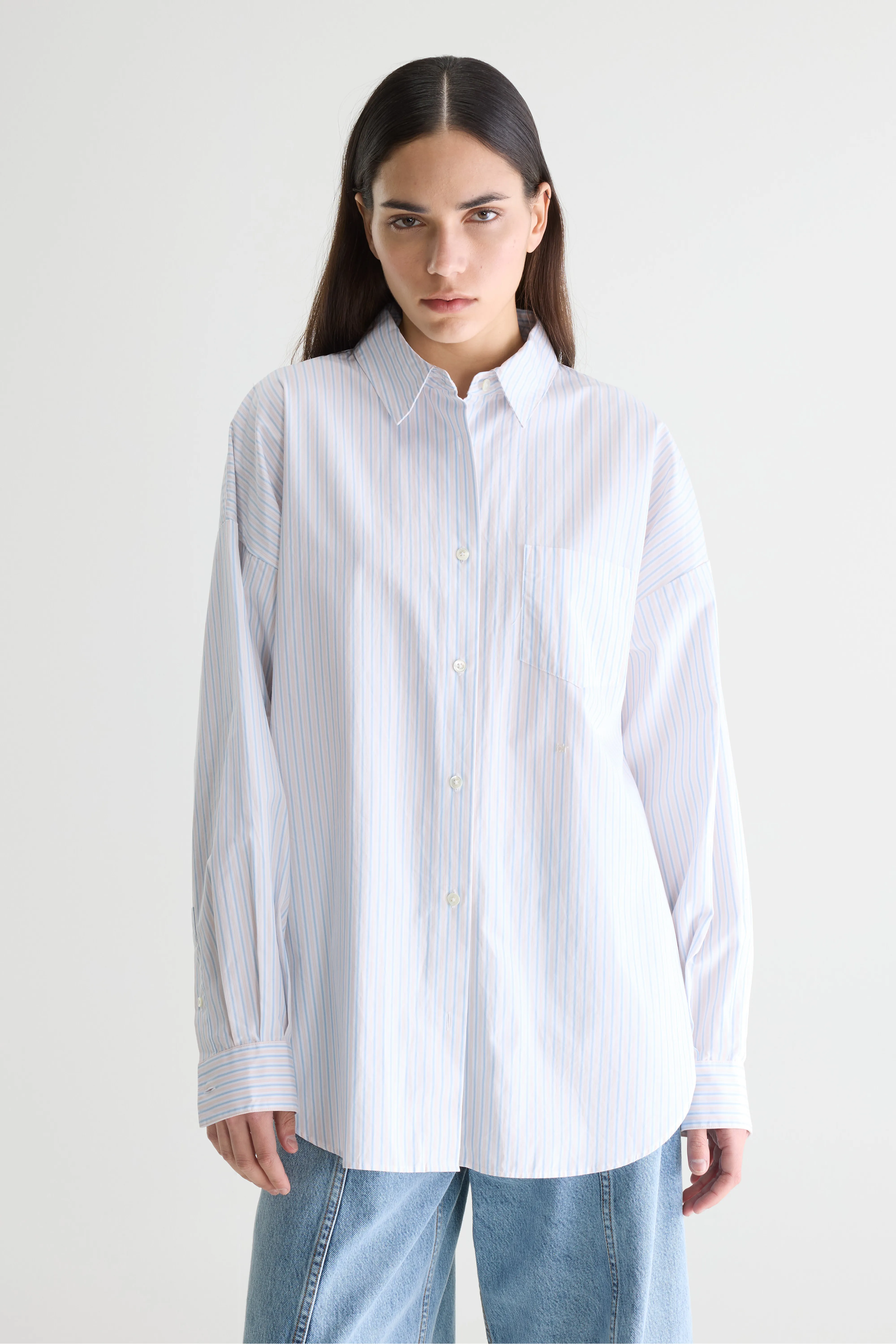 Giorgia striped poplin shirt (261 / W / STRIPE A) - Image 2