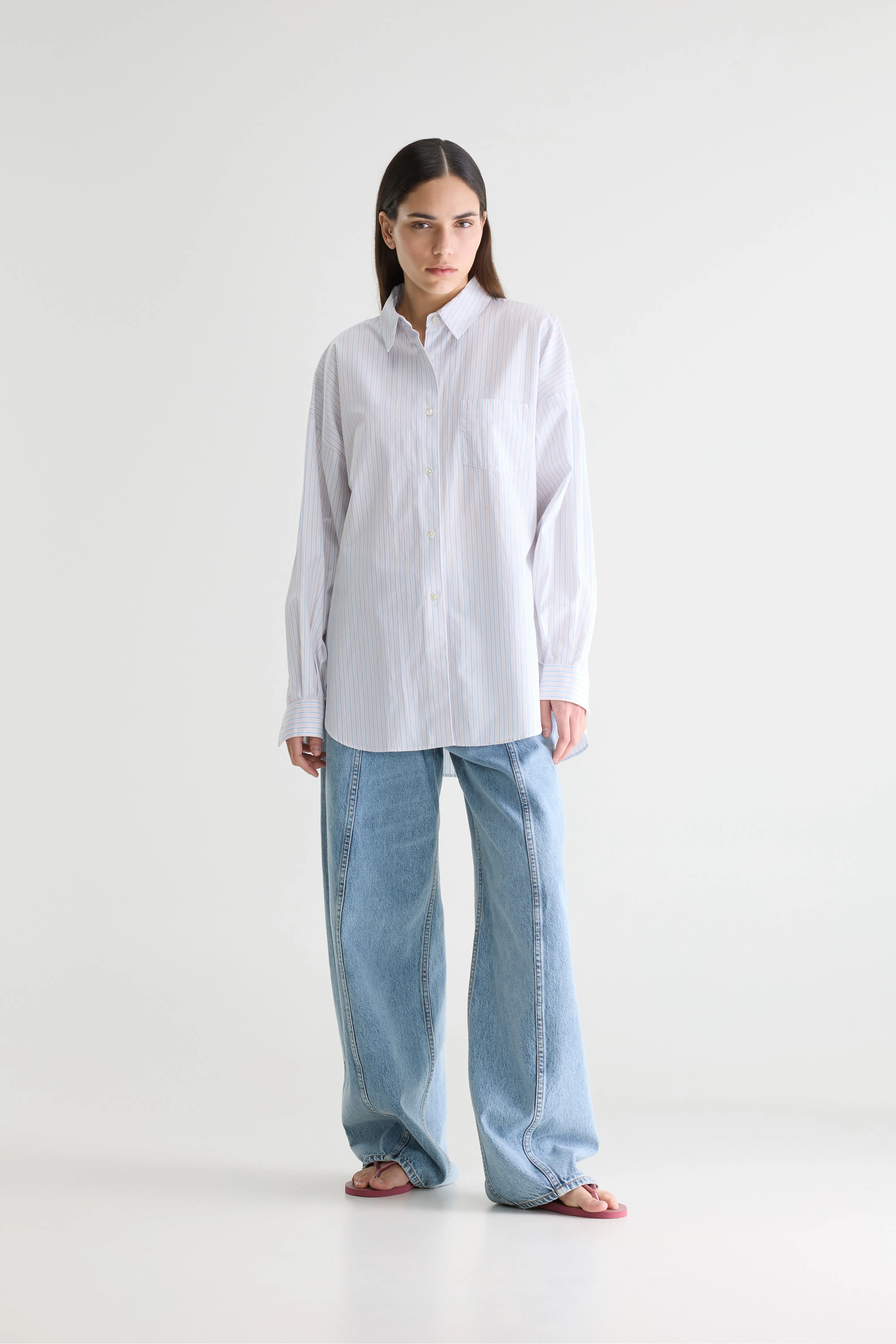 Giorgia striped poplin shirt (261 / W / STRIPE A) - Image 3