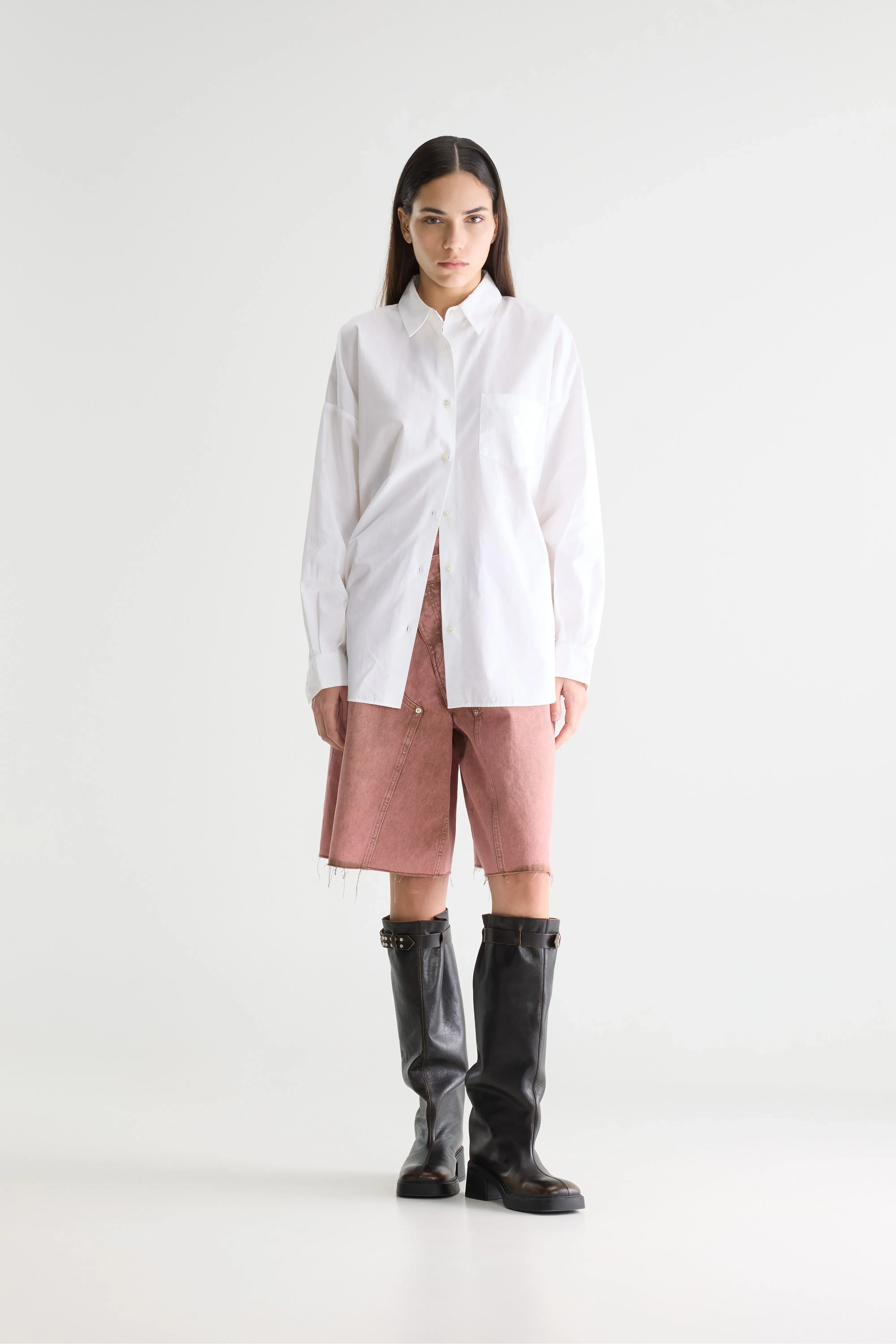 Giorgia white poplin shirt (252 / W / WHITE) - Image 3