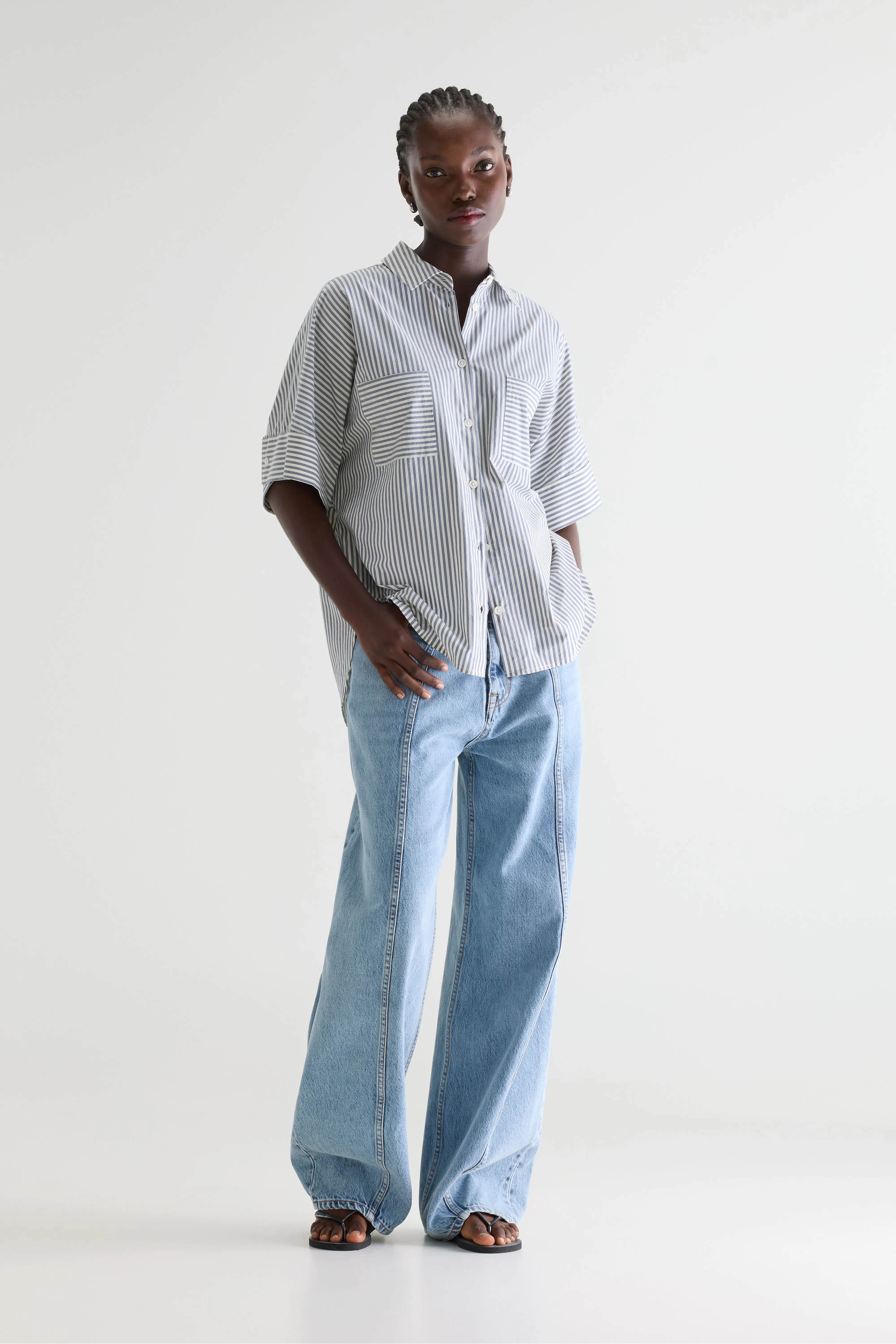 Jay short-sleeve shirt (261 / W / STRIPE B) - Image 3