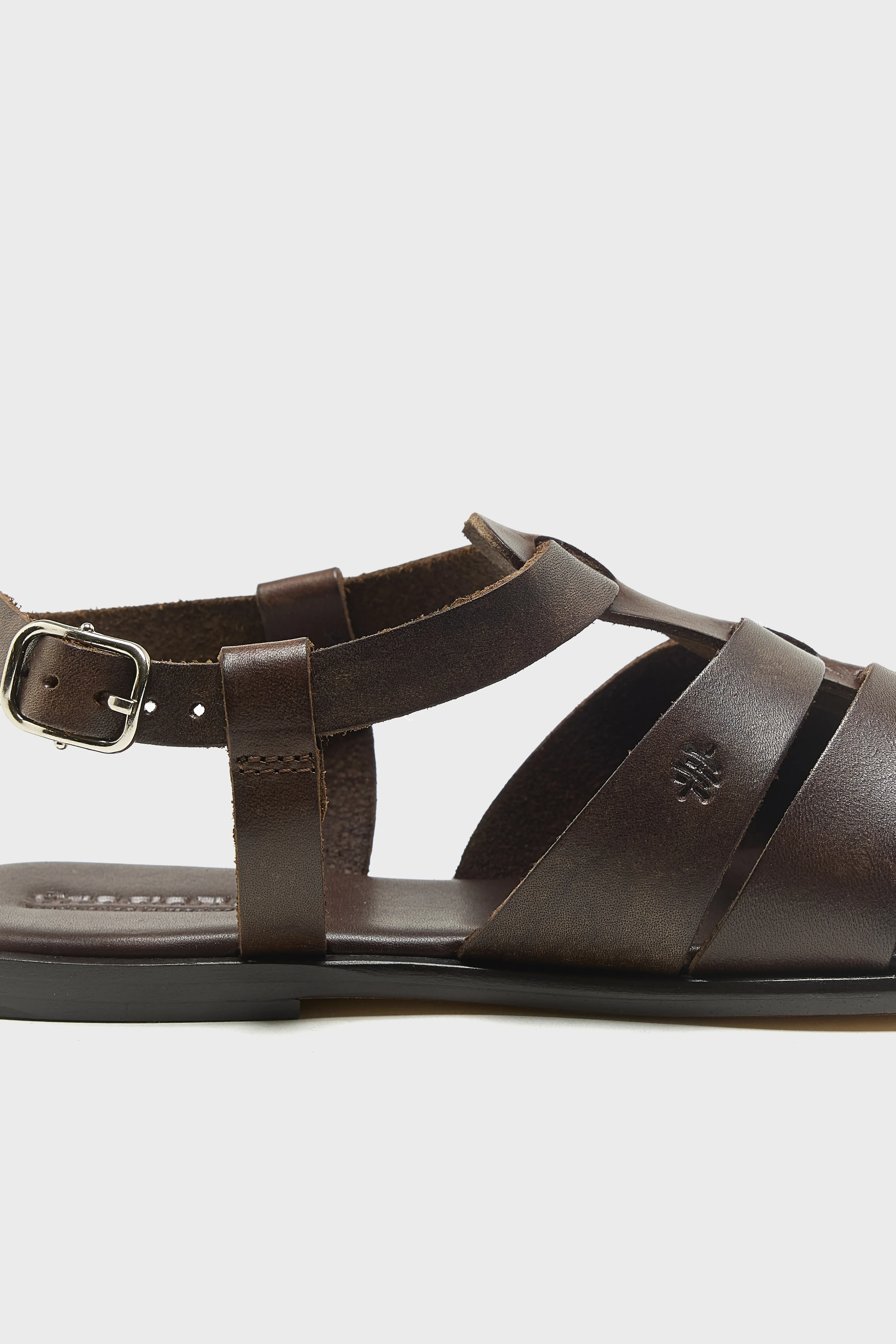 Pescador Leather Sandals (261 / W / DARK BROWN) - Image 5