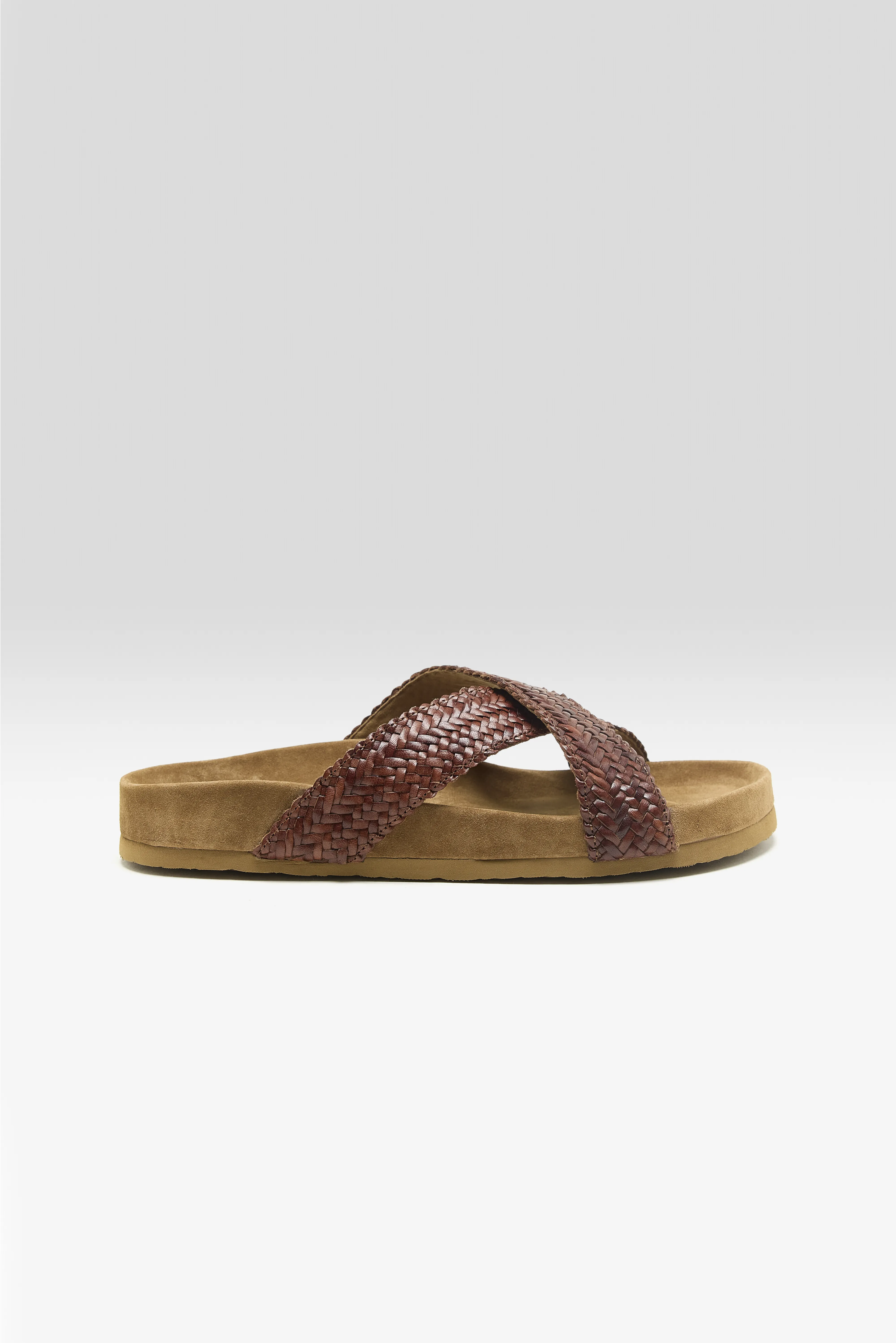 Handwoven Leather Sandals  (261 / W / DARK BROWN) - Image 2
