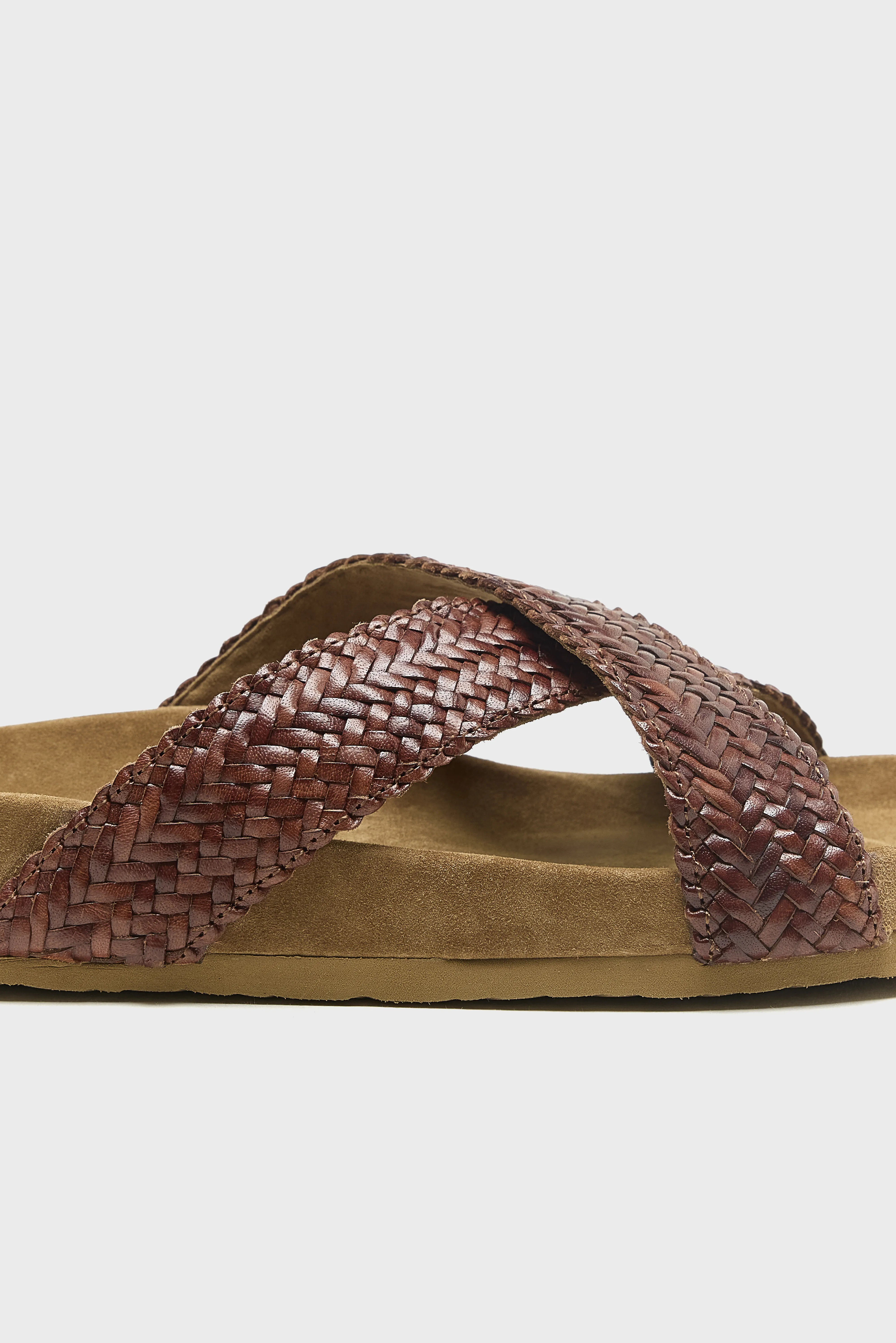 Handwoven Leather Sandals  (261 / W / DARK BROWN) - Image 5