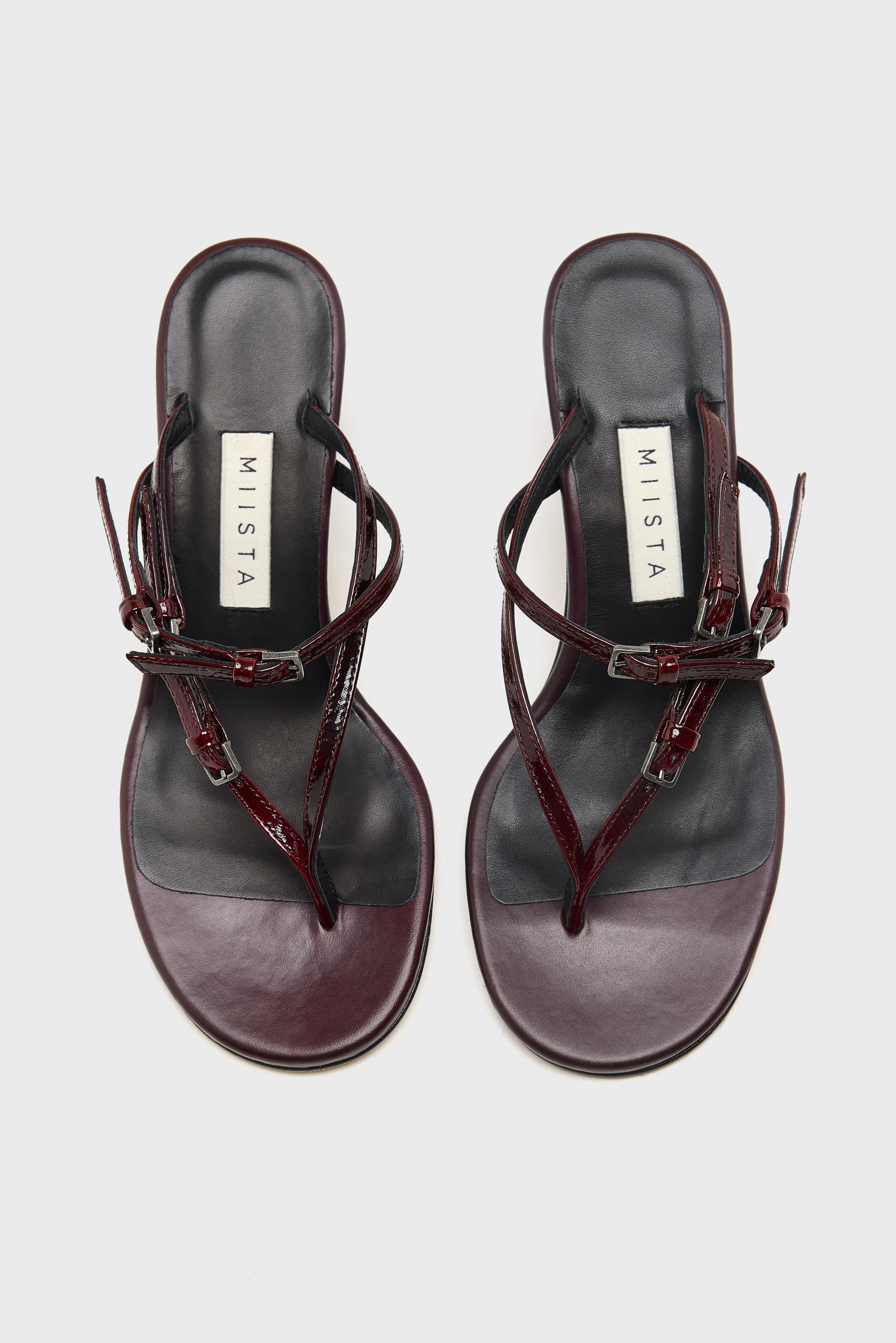 Abisai Mini Buckled Sandals  (261 / W / BURGUNDY) - Image 4