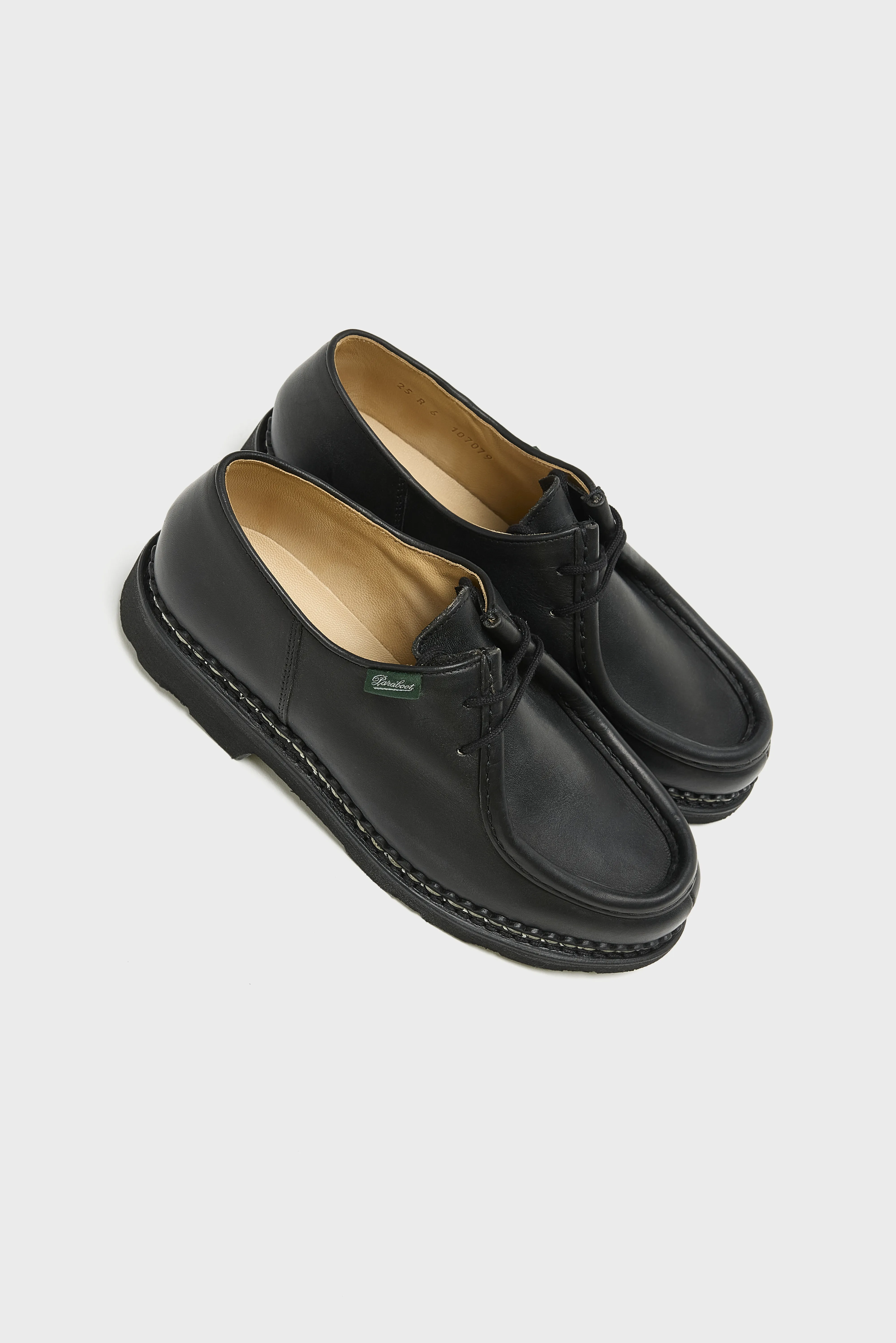 Michael Leather Derby Shoes for Women (252 / W / BLACK) - Image 7