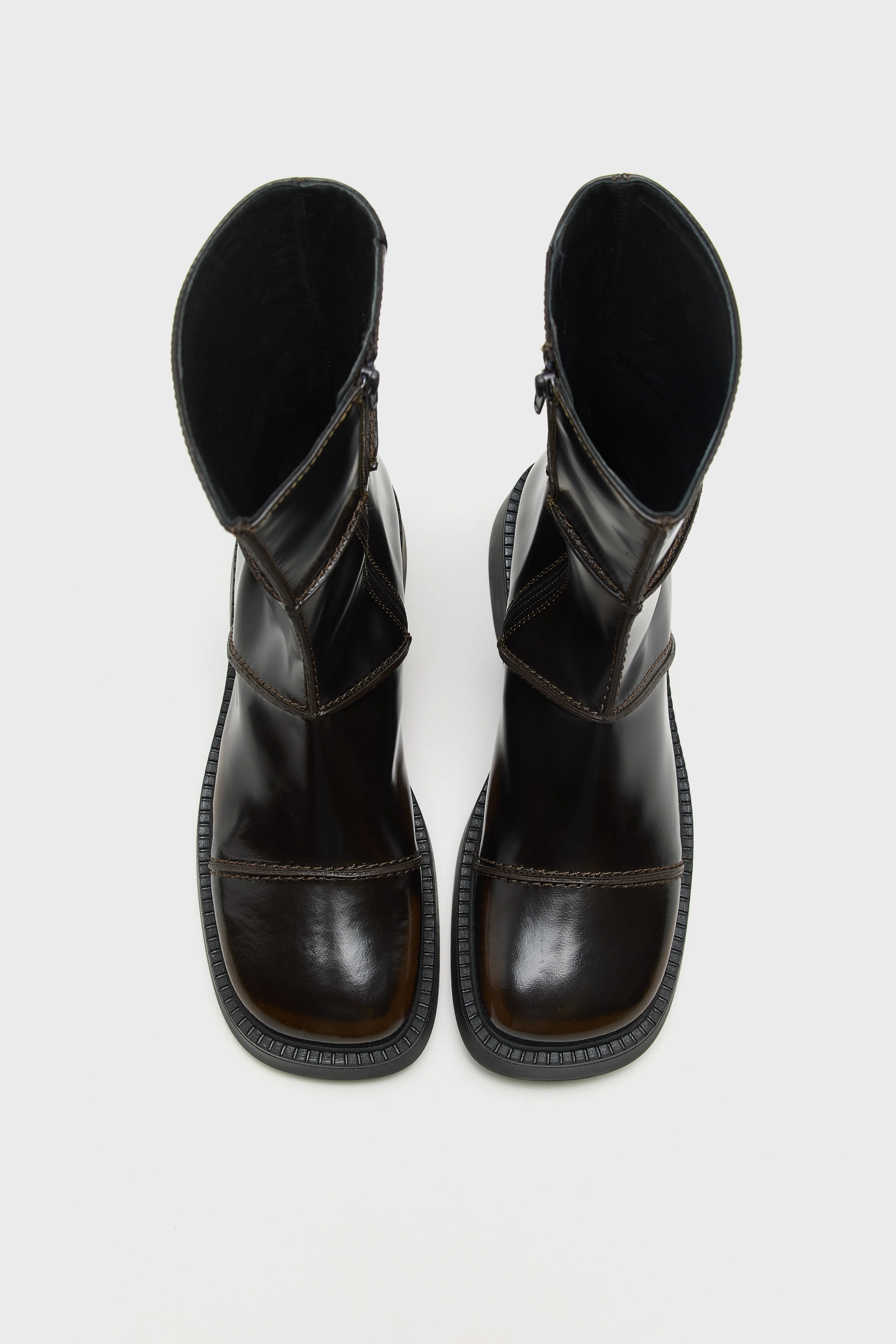 Dahlia Dark Brown Ankle Boots (252 / W / BROWN) - Image 4