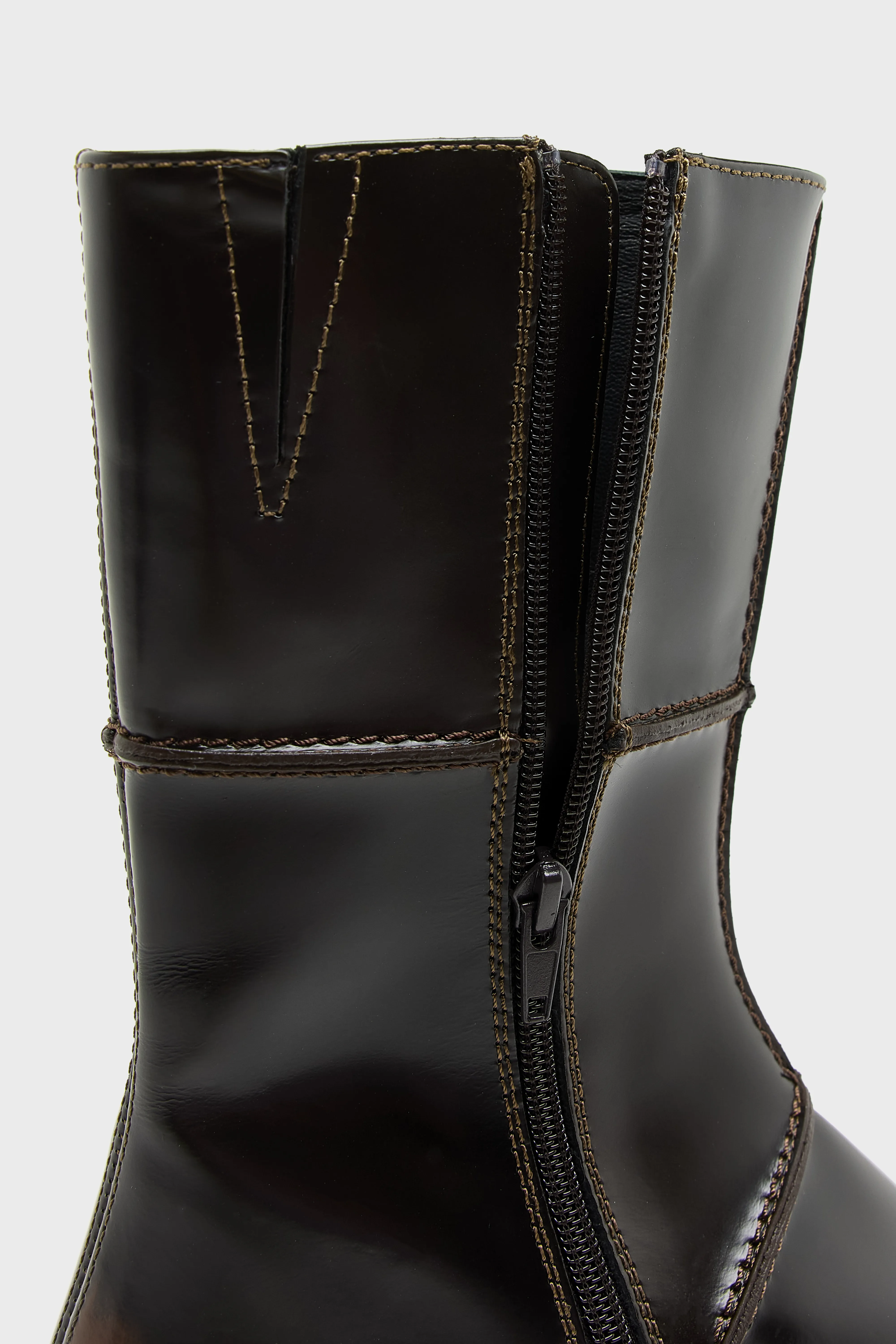 Dahlia Dark Brown Ankle Boots (252 / W / BROWN) - Image 6
