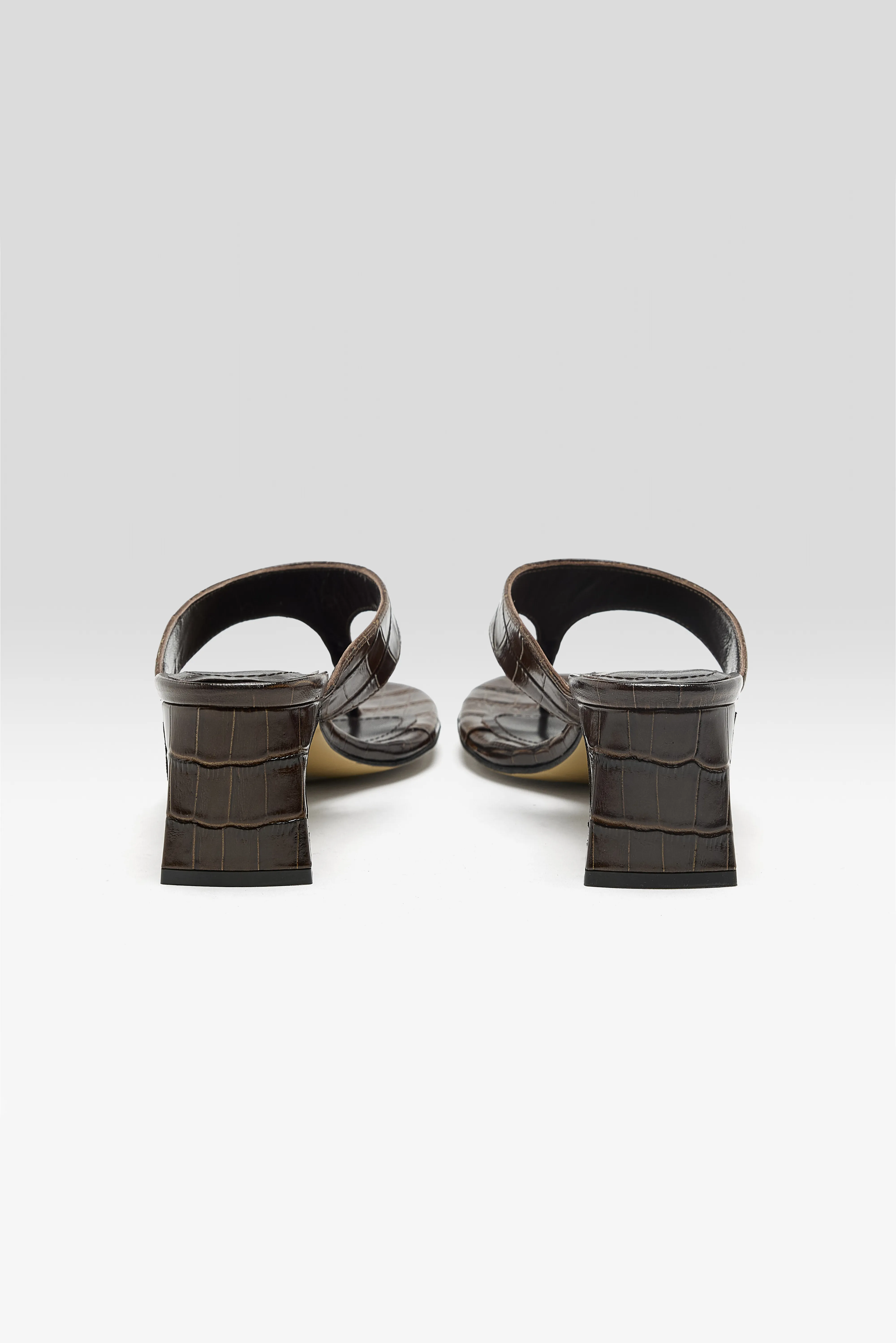 Farah Croco Sandals (261 / W / CHOCOLATE) - Image 6
