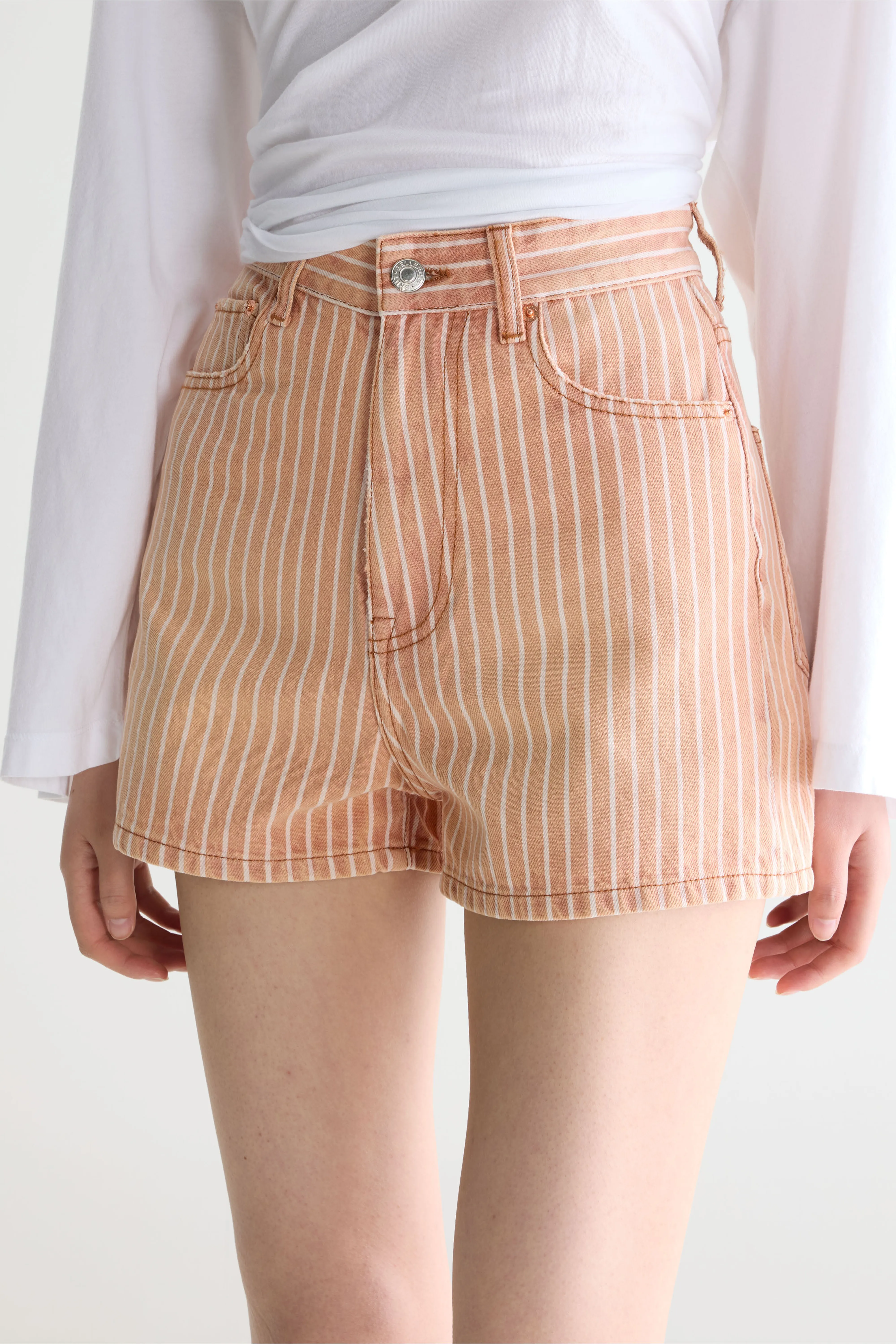 Party wide denim shorts (261 / W / STRIPE E) - Image 4