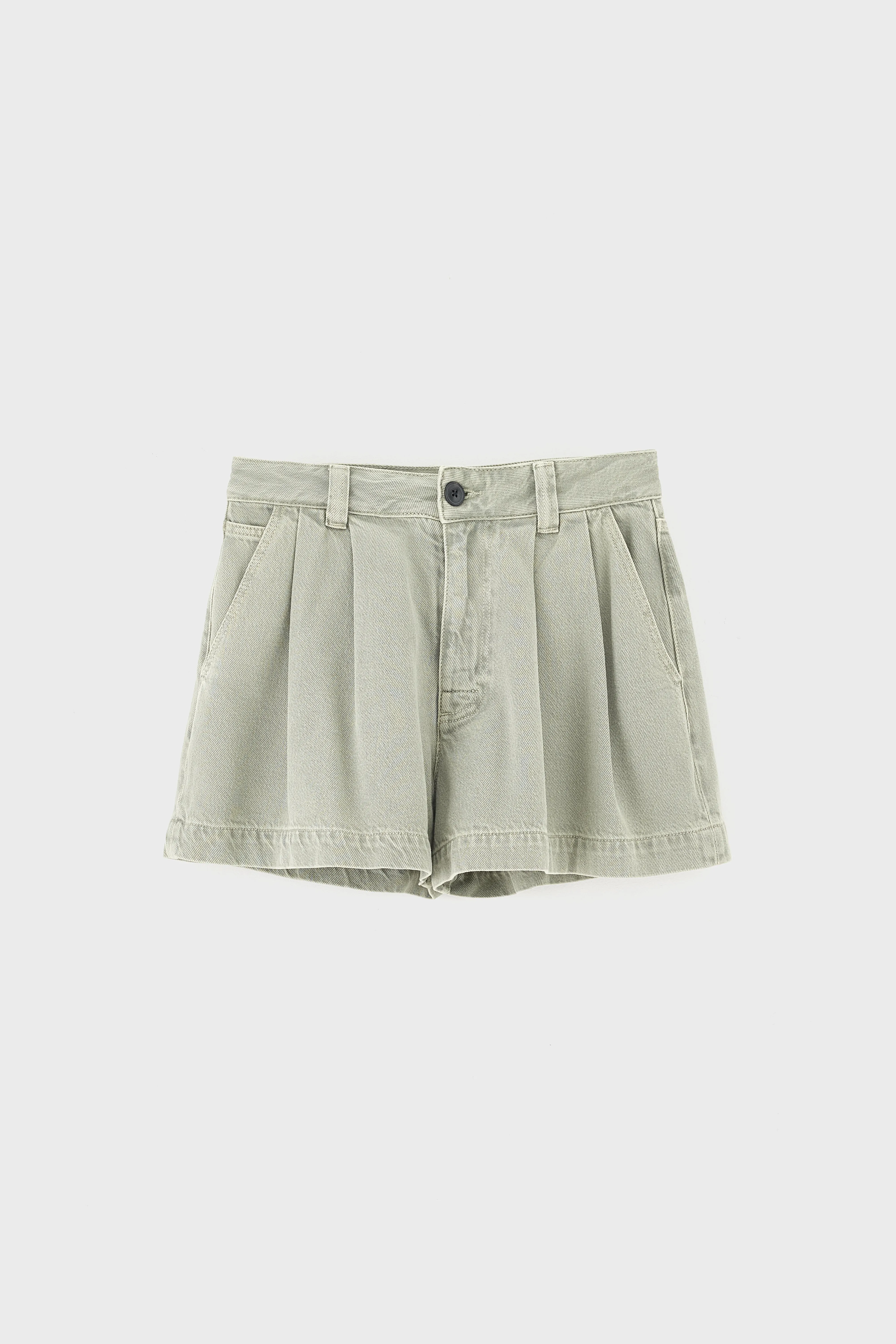 Prisma pleated denim shorts (261 / W / THYM) - Image 6