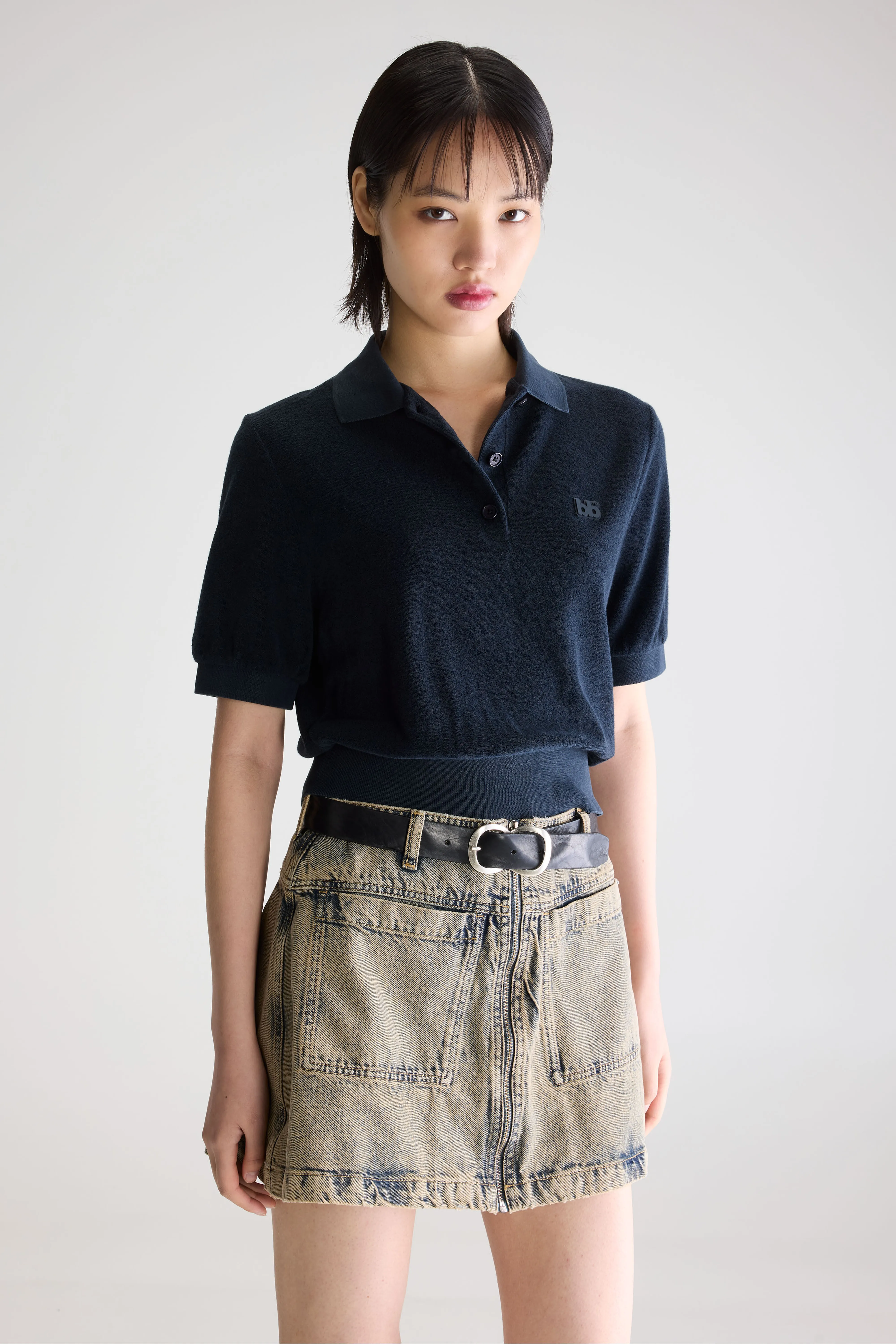 Crixus terry polo (261 / W / NAVY) - Image 2