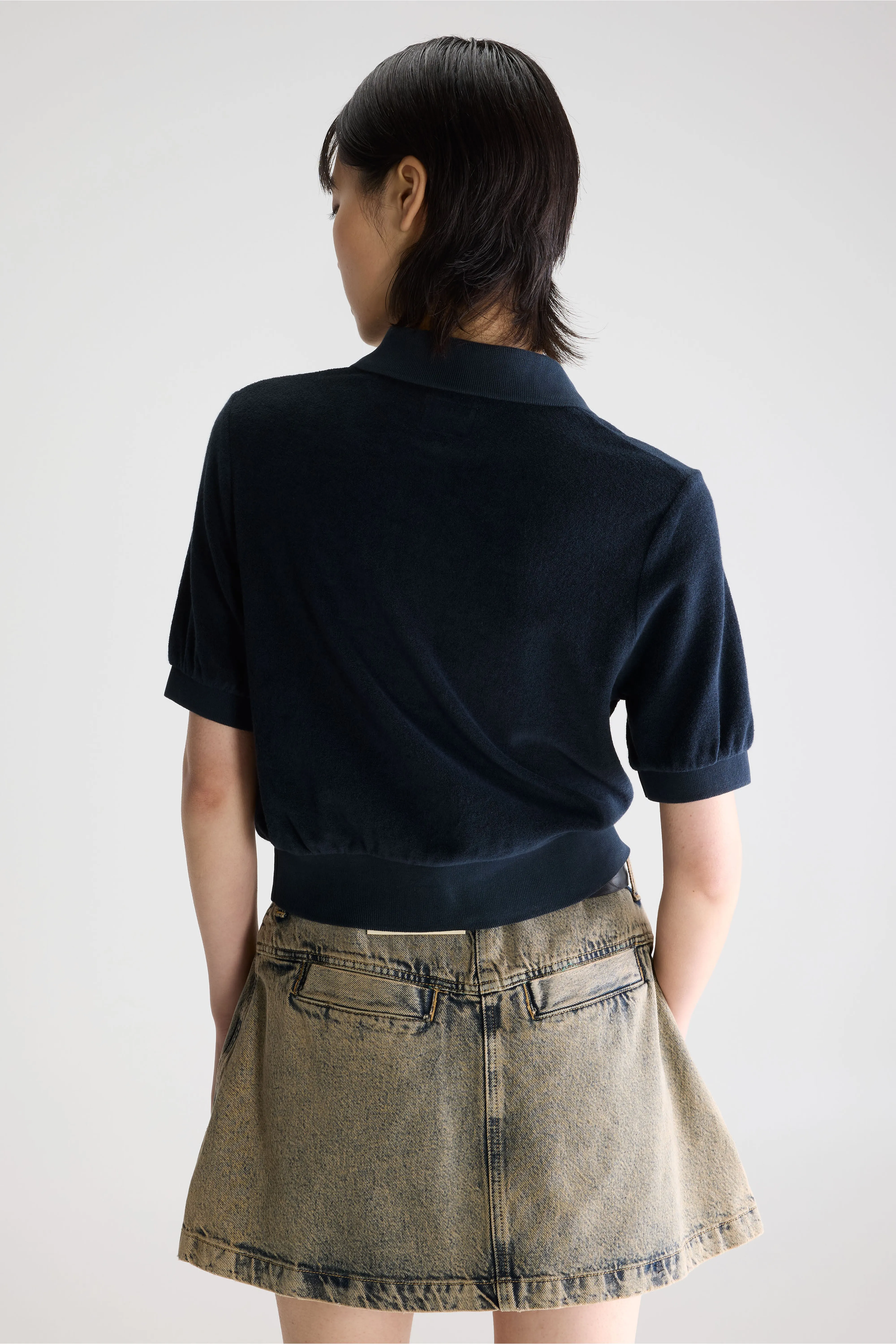 Crixus terry polo (261 / W / NAVY) - Image 4