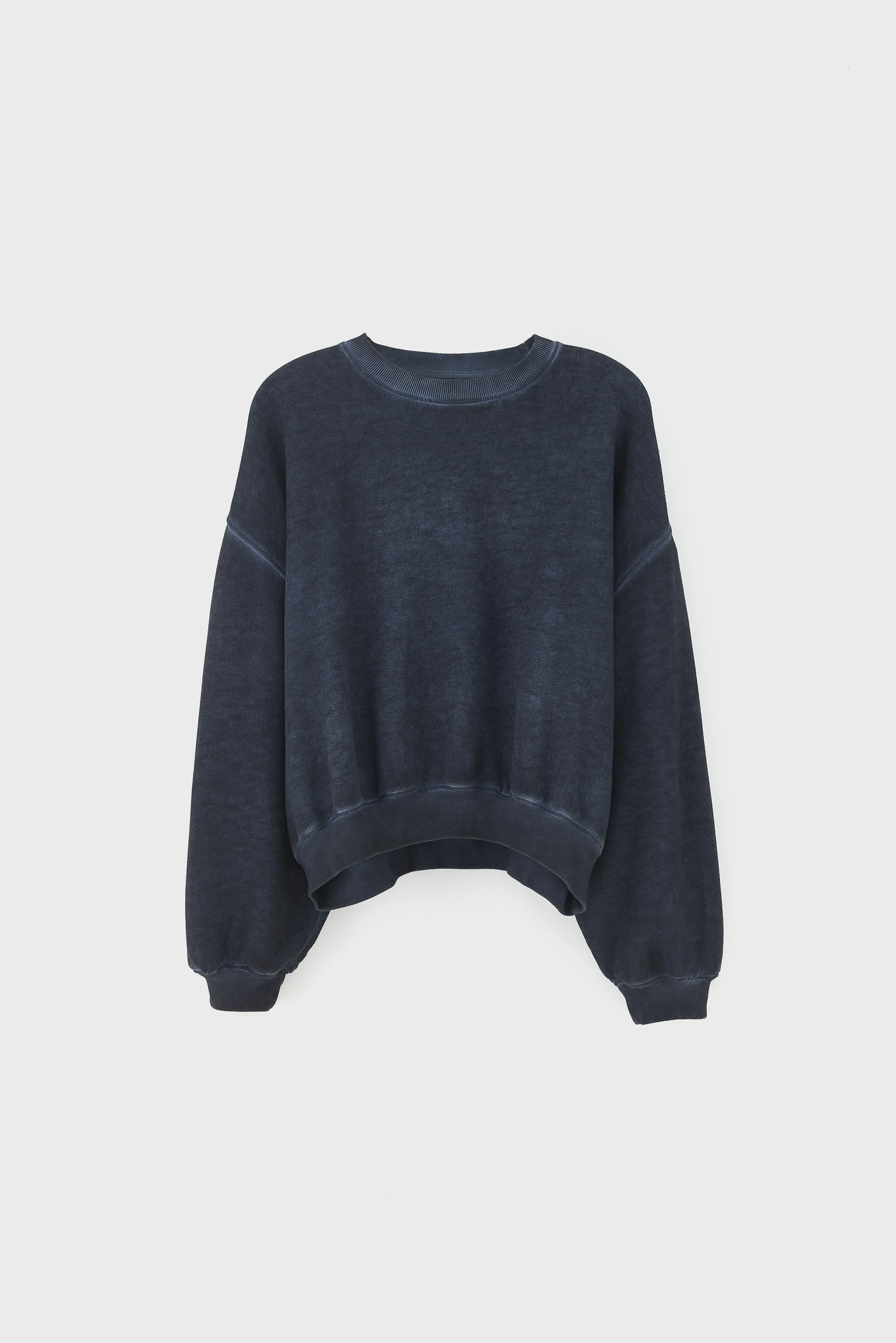 Fancy cropped crewneck sweatshirt (261 / W / NAVY) - Image 7