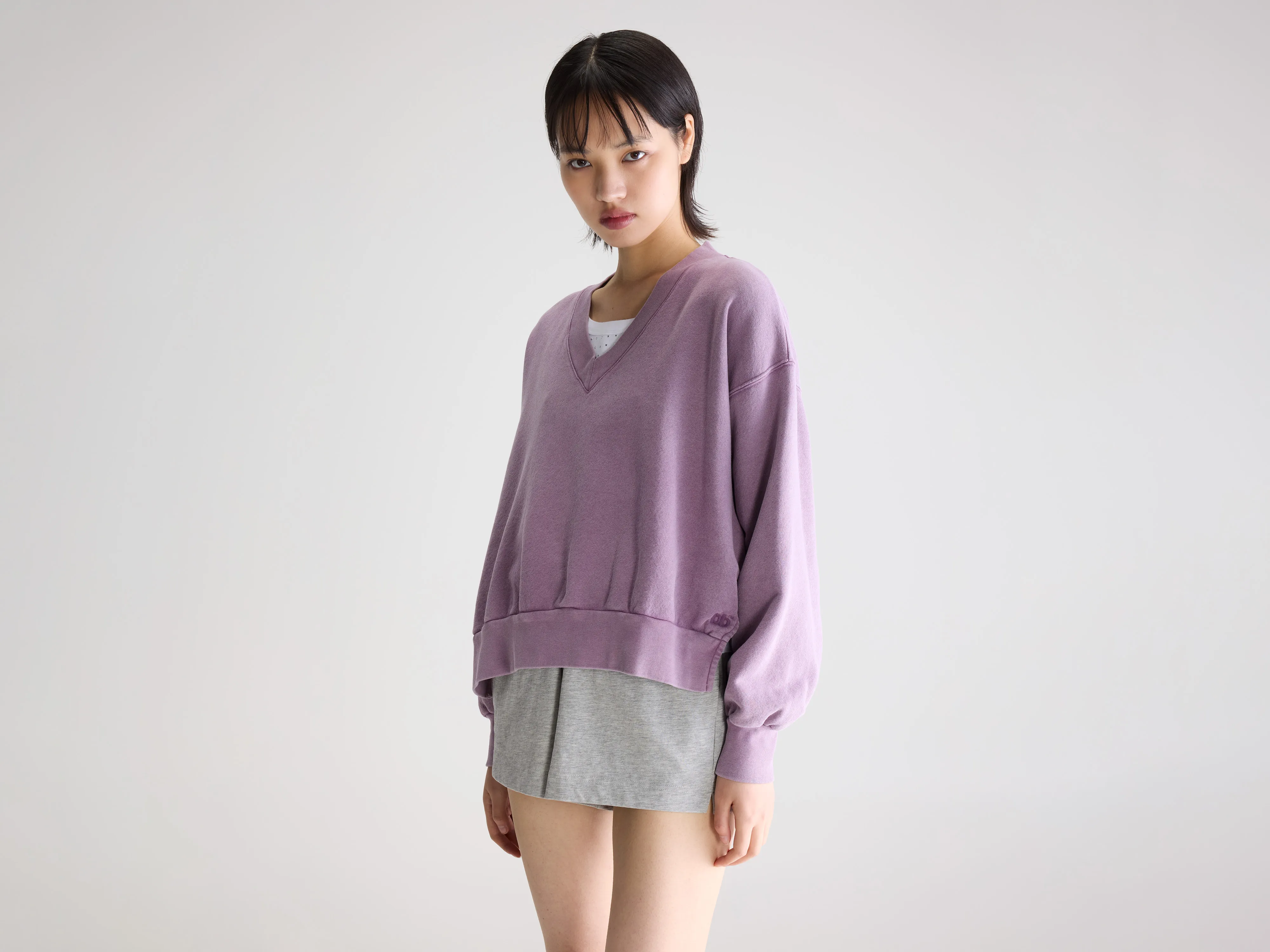 Varola v-neck sweatshirt (261 / W / CROCUS)