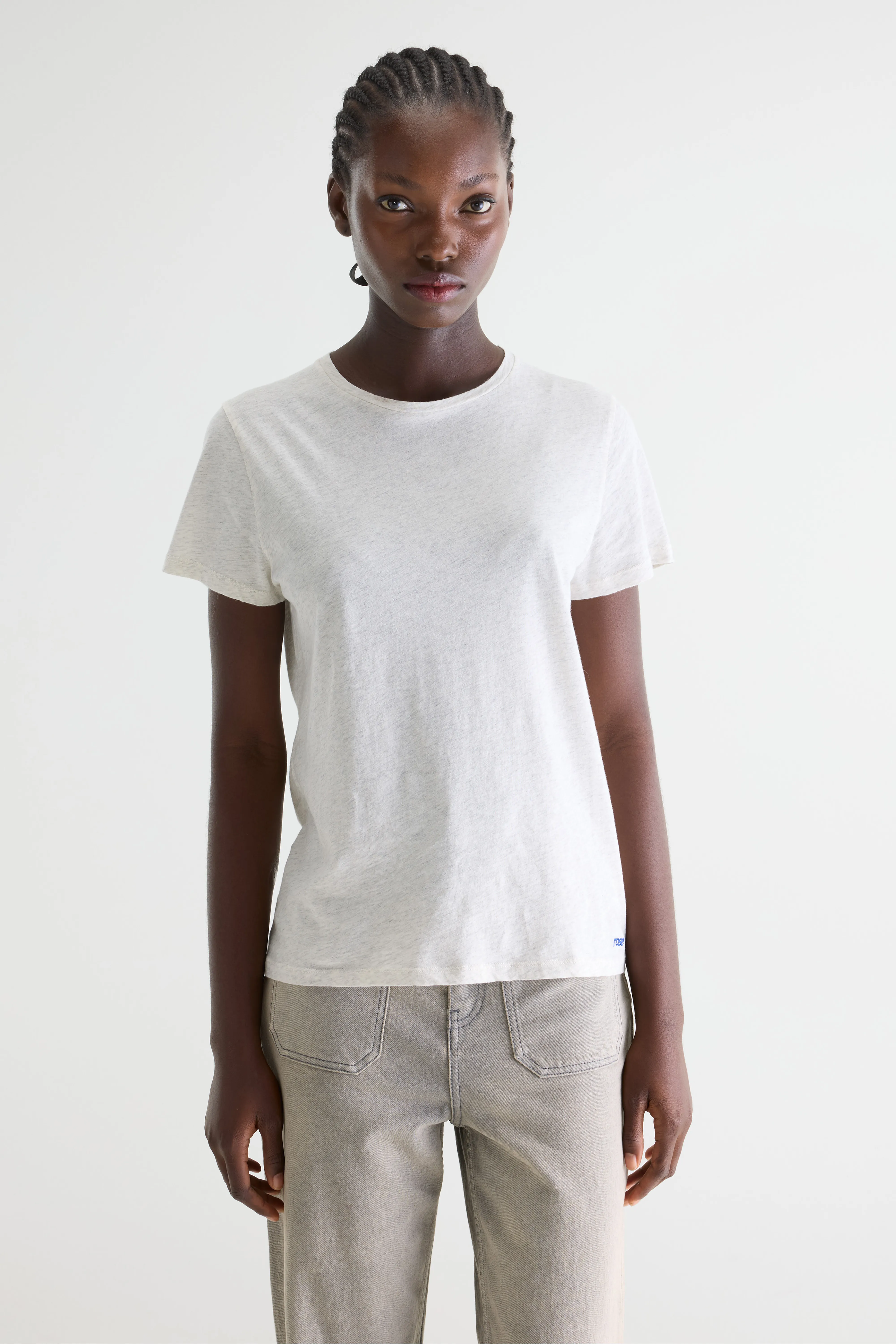 Covi short-sleeve grey t-shirt (242 / W / OYSTER) - Image 2