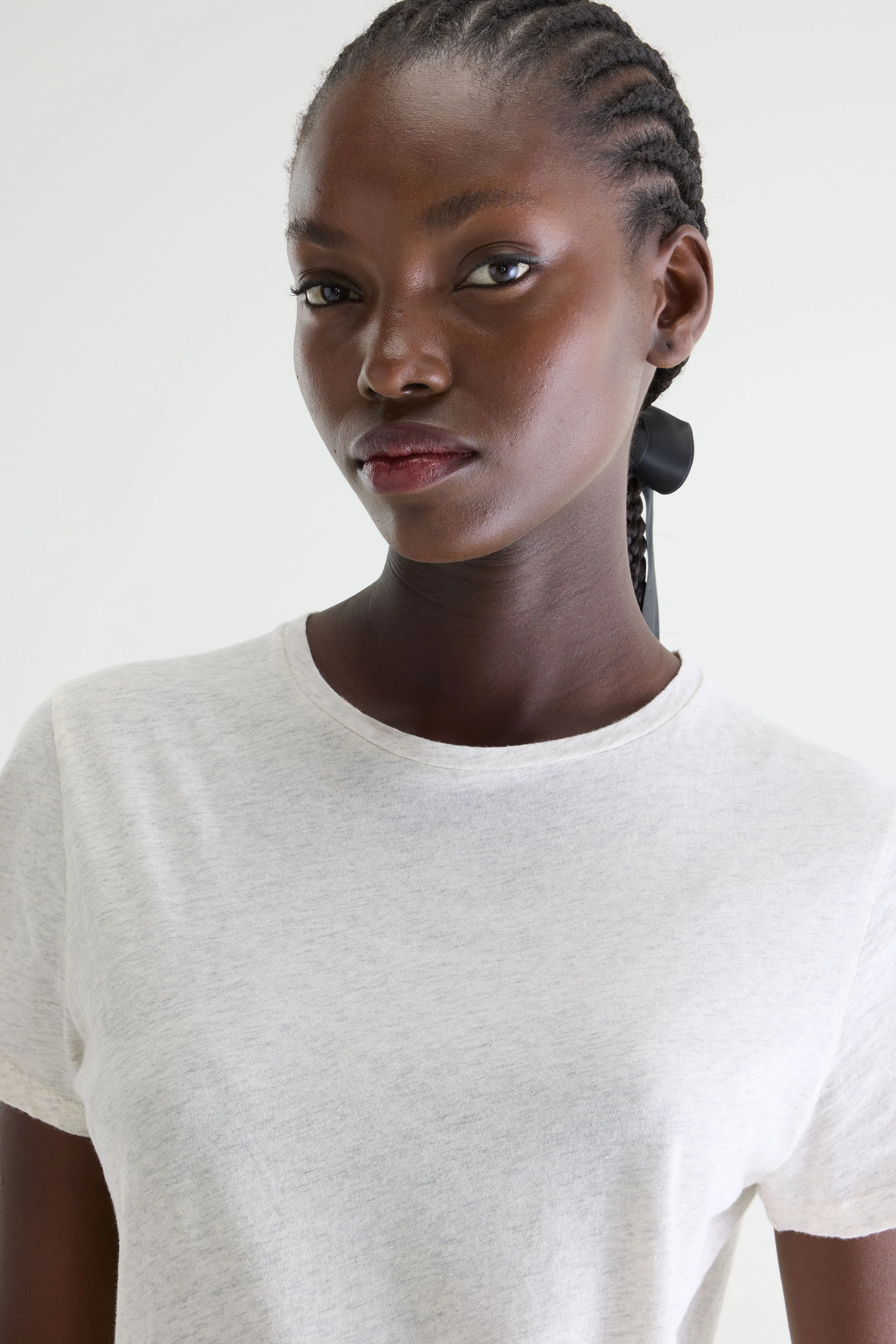 Covi short-sleeve grey t-shirt (242 / W / OYSTER) - Image 5