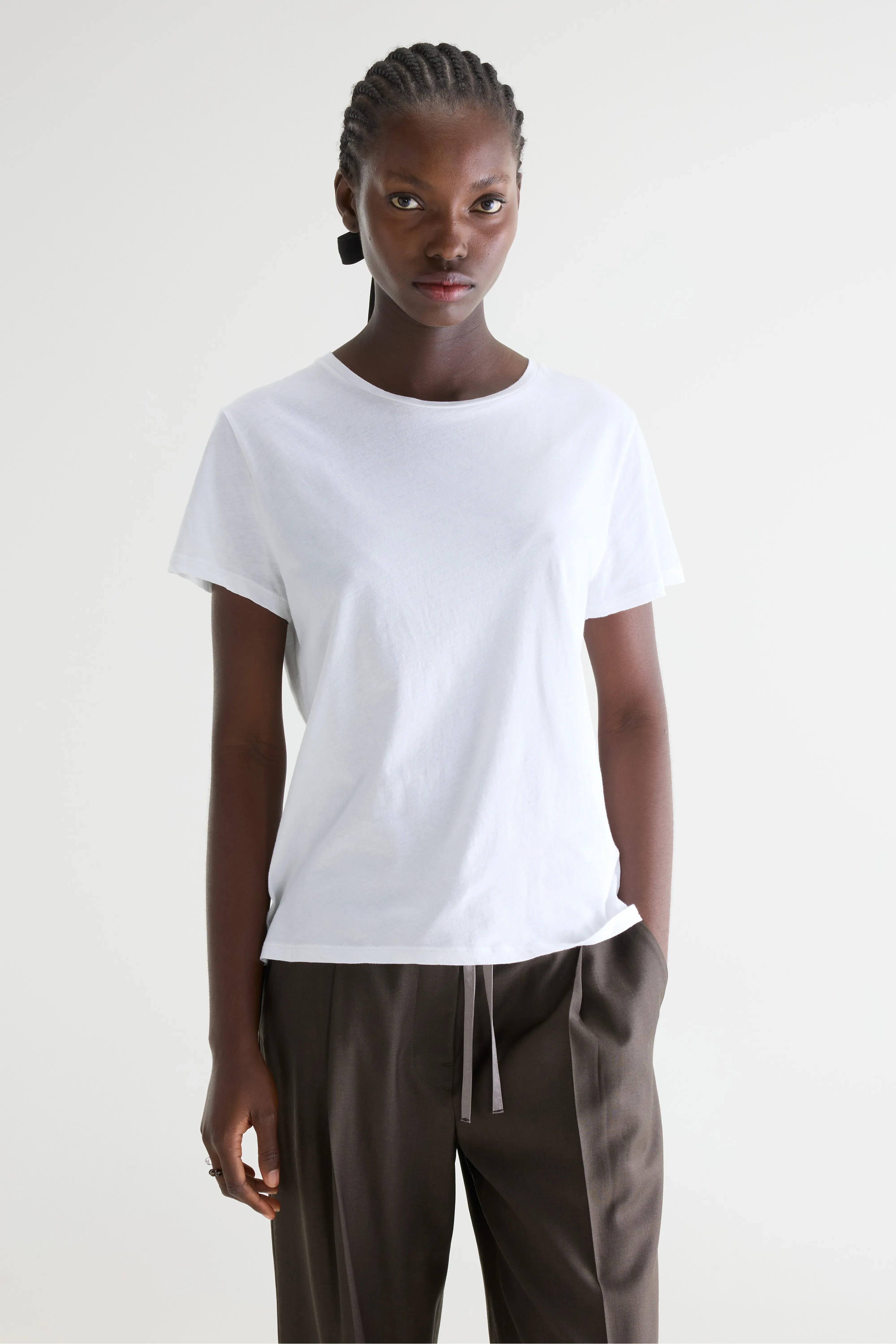 Covi short-sleeve white t-shirt (252 / W / WHITE) - Image 2