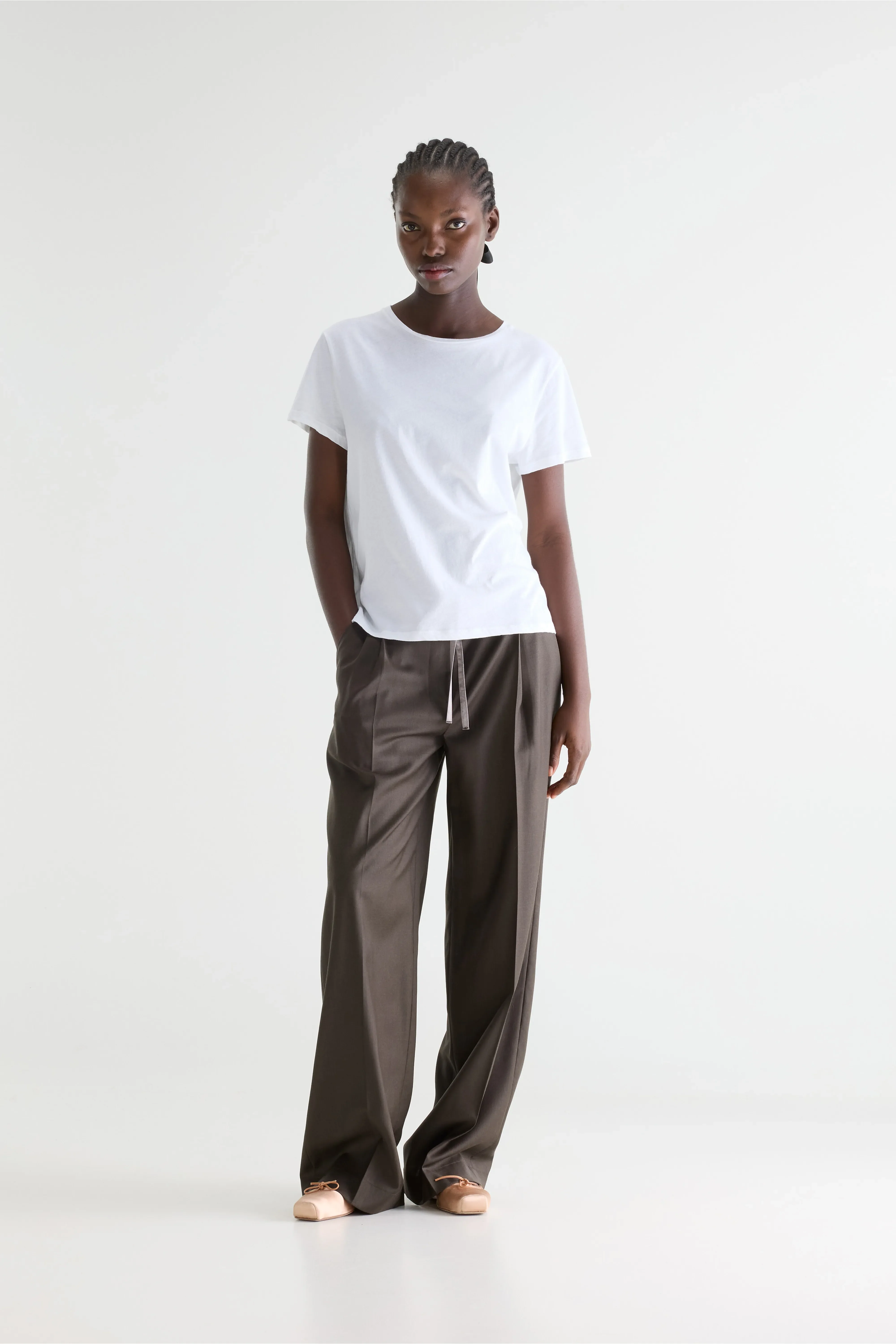 Covi short-sleeve white t-shirt (252 / W / WHITE) - Image 3