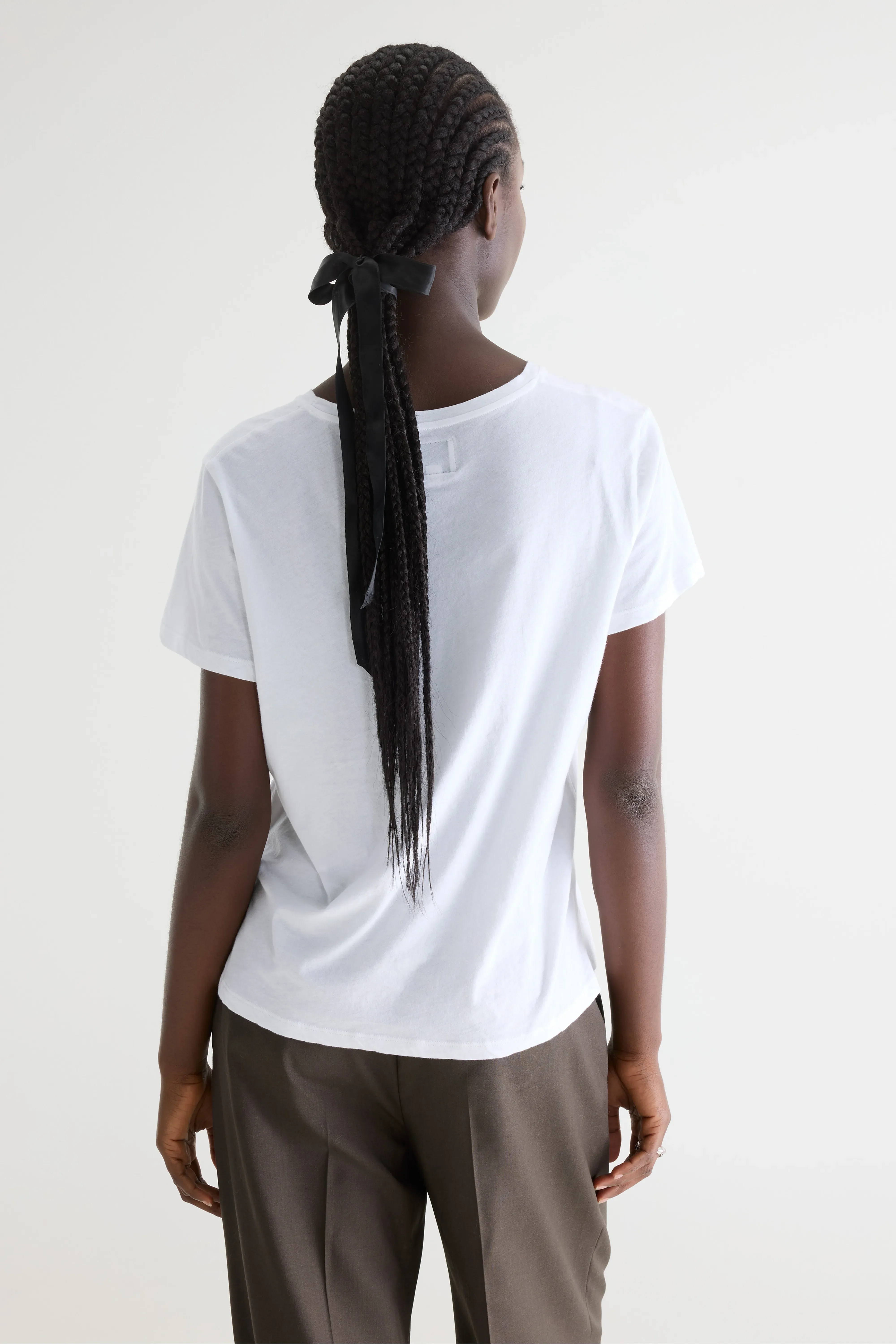 Covi short-sleeve white t-shirt (252 / W / WHITE) - Image 4