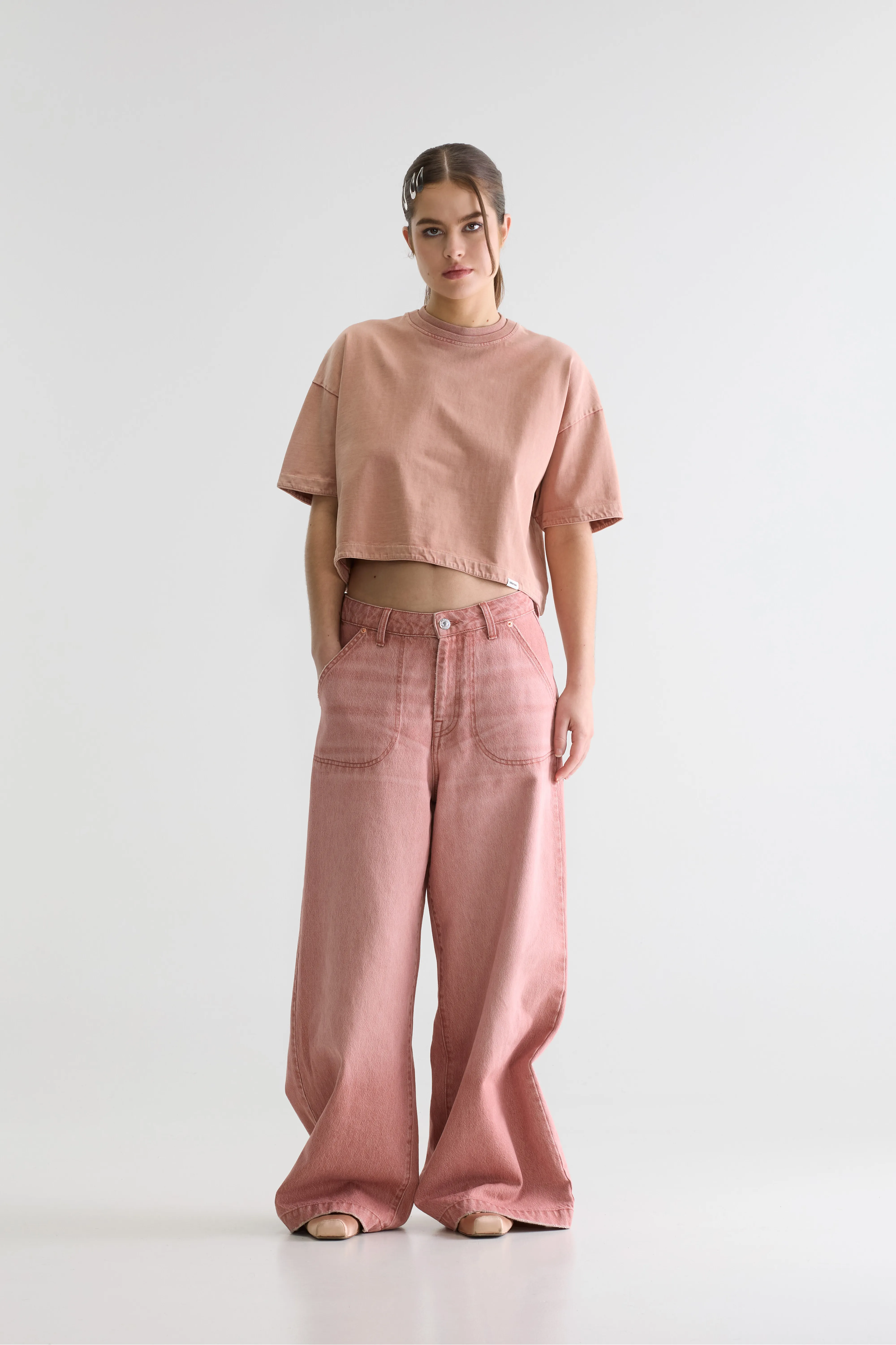 Fan cropped t-shirt (261 / W / ETRUSCAN RED) - Image 3