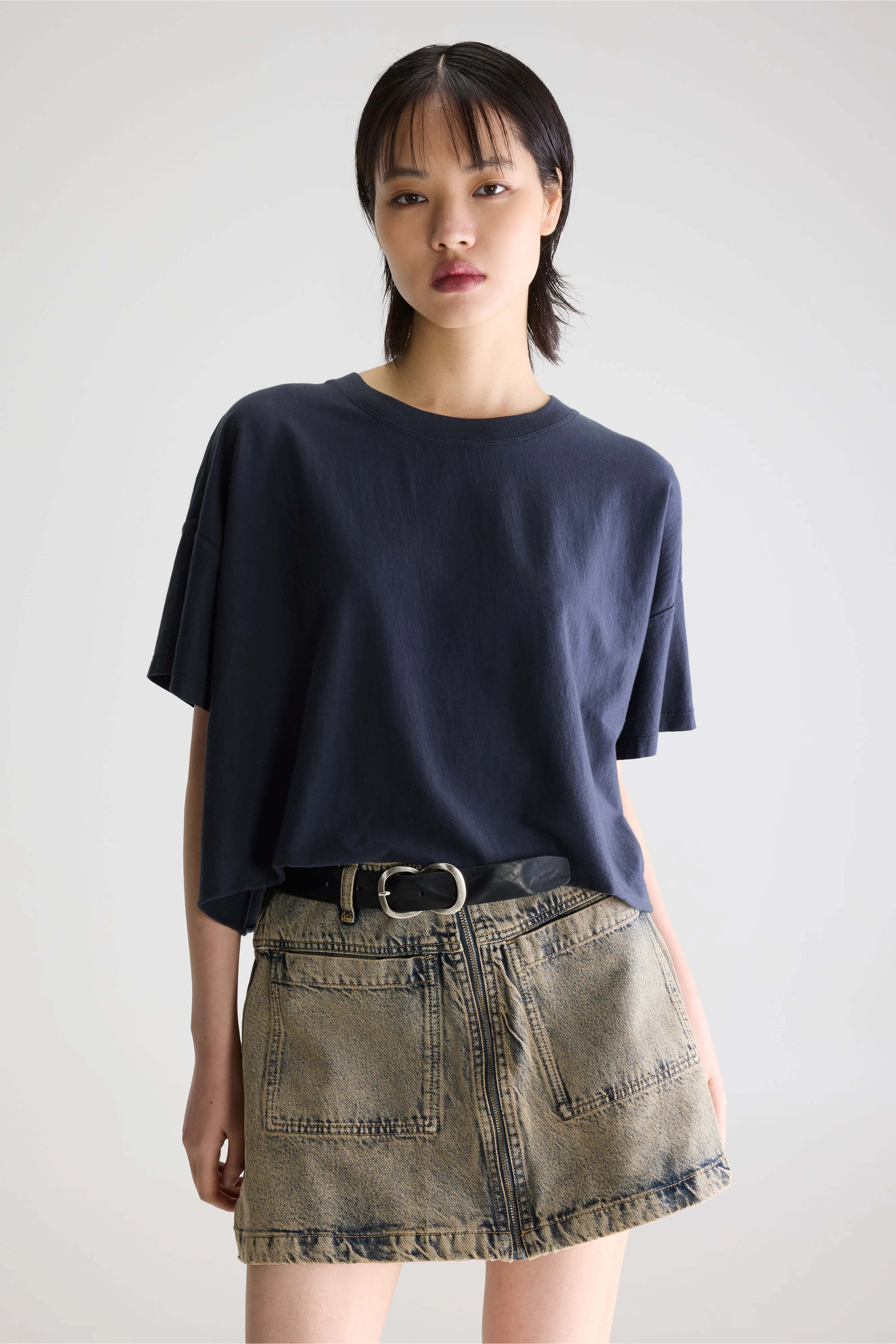 Farpy cropped t-shirt (261 / W / NAVY) - Image 2