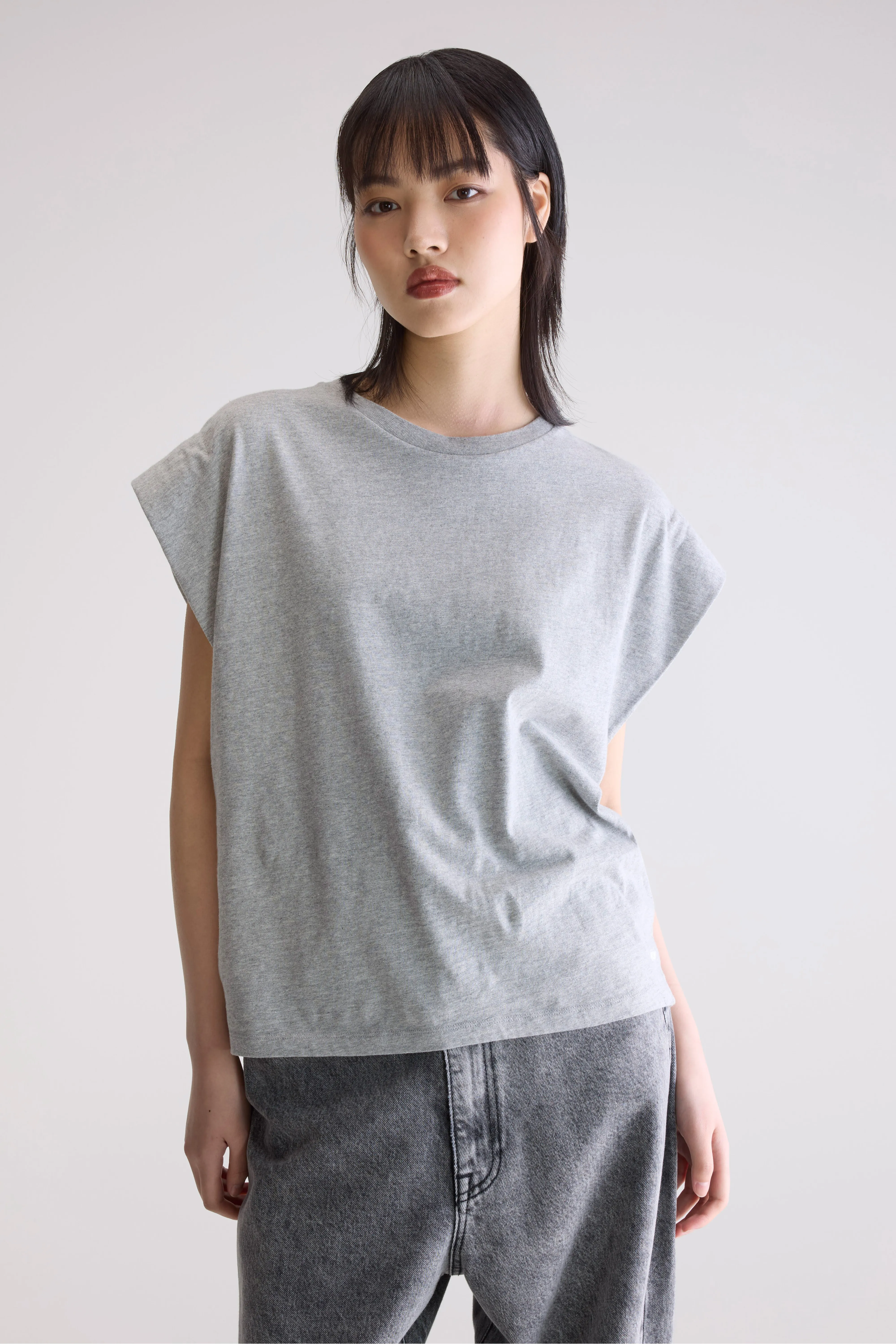 Vice grey crew-neck t-shirt (252 / W / H. GREY) - Image 2