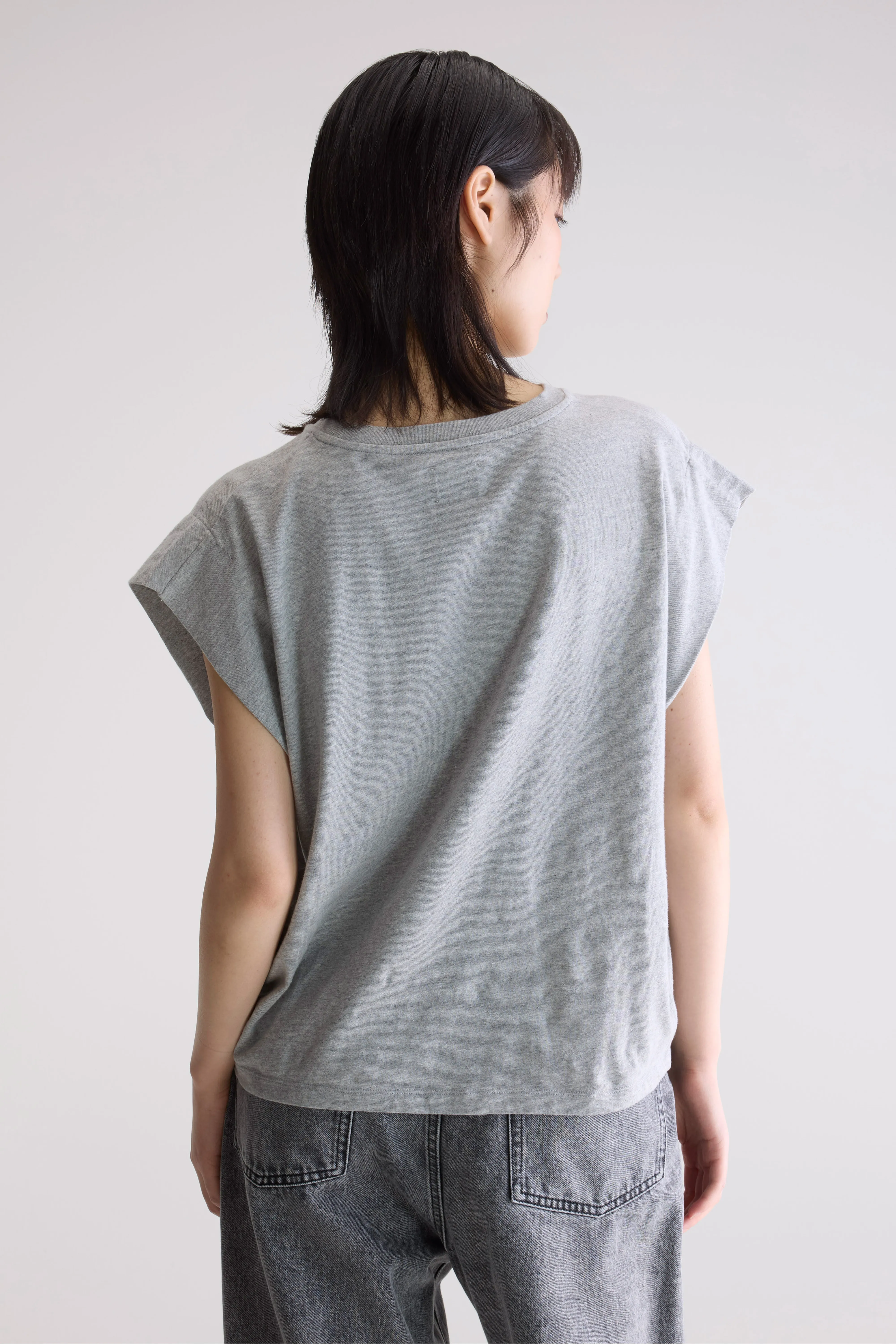 Vice grey crew-neck t-shirt (252 / W / H. GREY) - Image 4